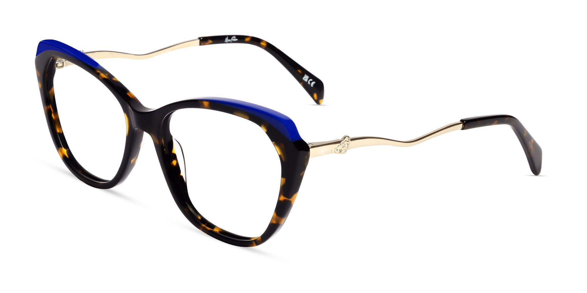 Dark Tortoise Butterfly Fullrim Acetate Glasses-3
