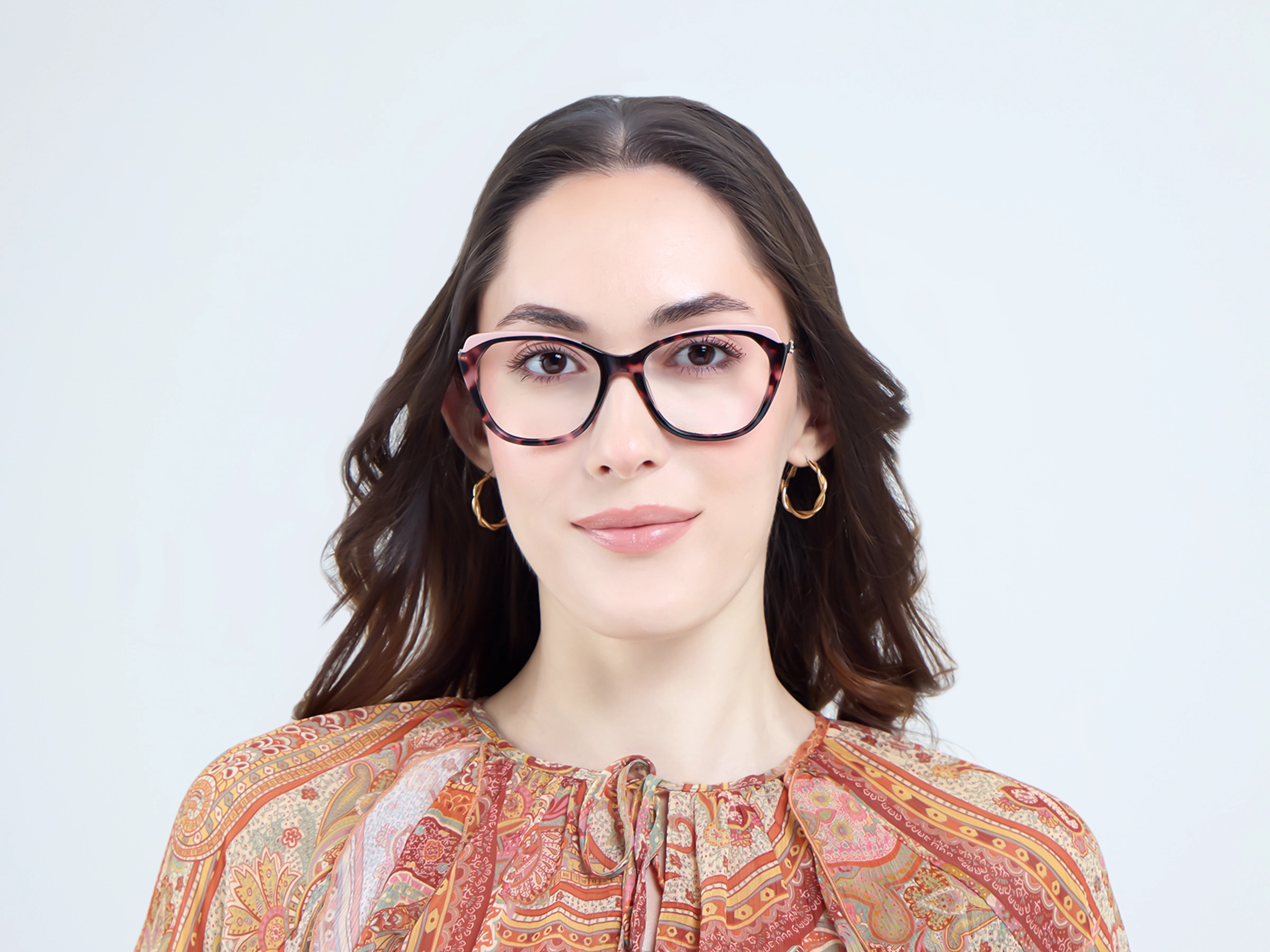 Pink Tortoise Butterfly Fullrim Acetate Glasses-12