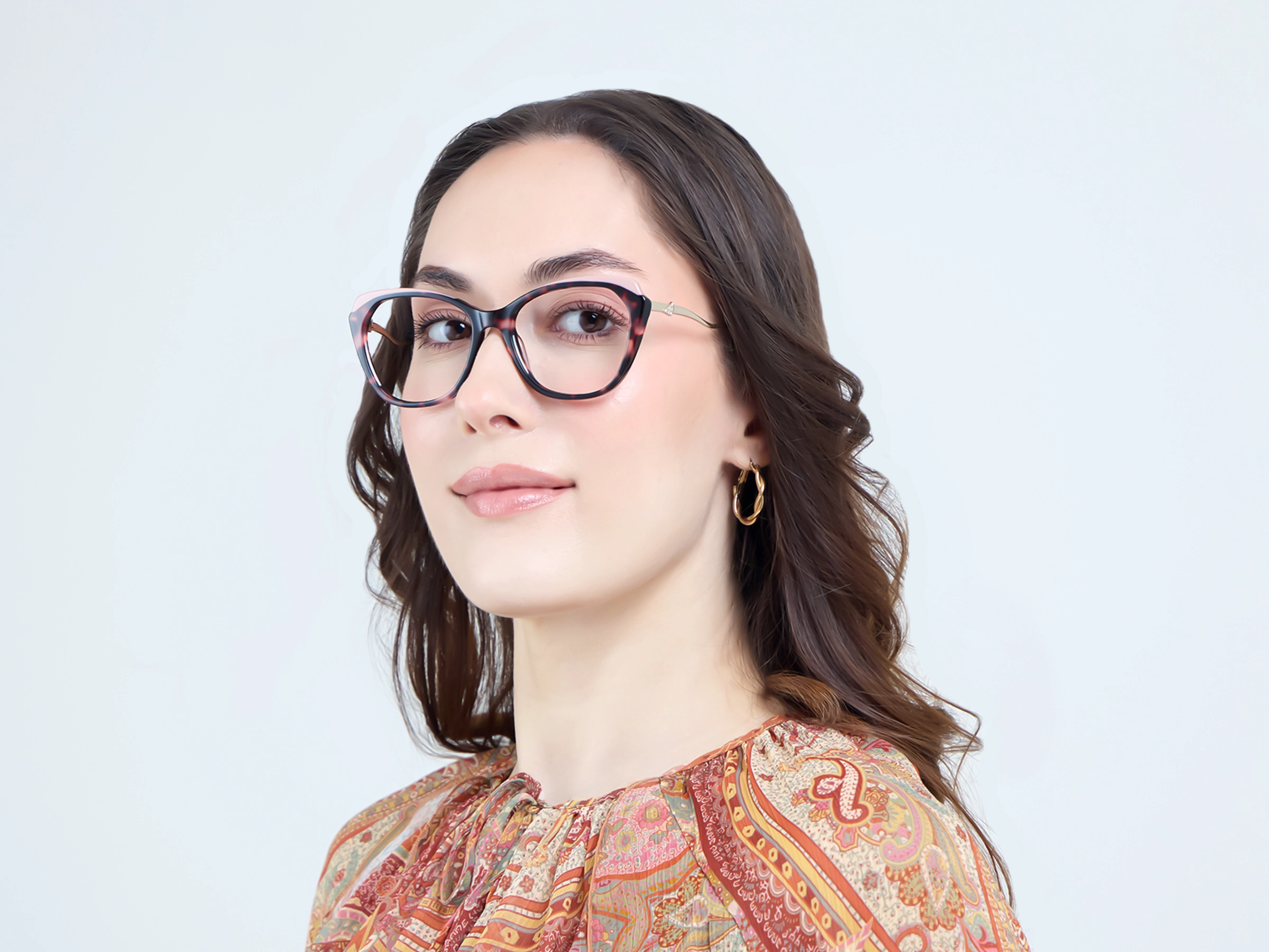 Pink Tortoise Butterfly Fullrim Acetate Glasses-13