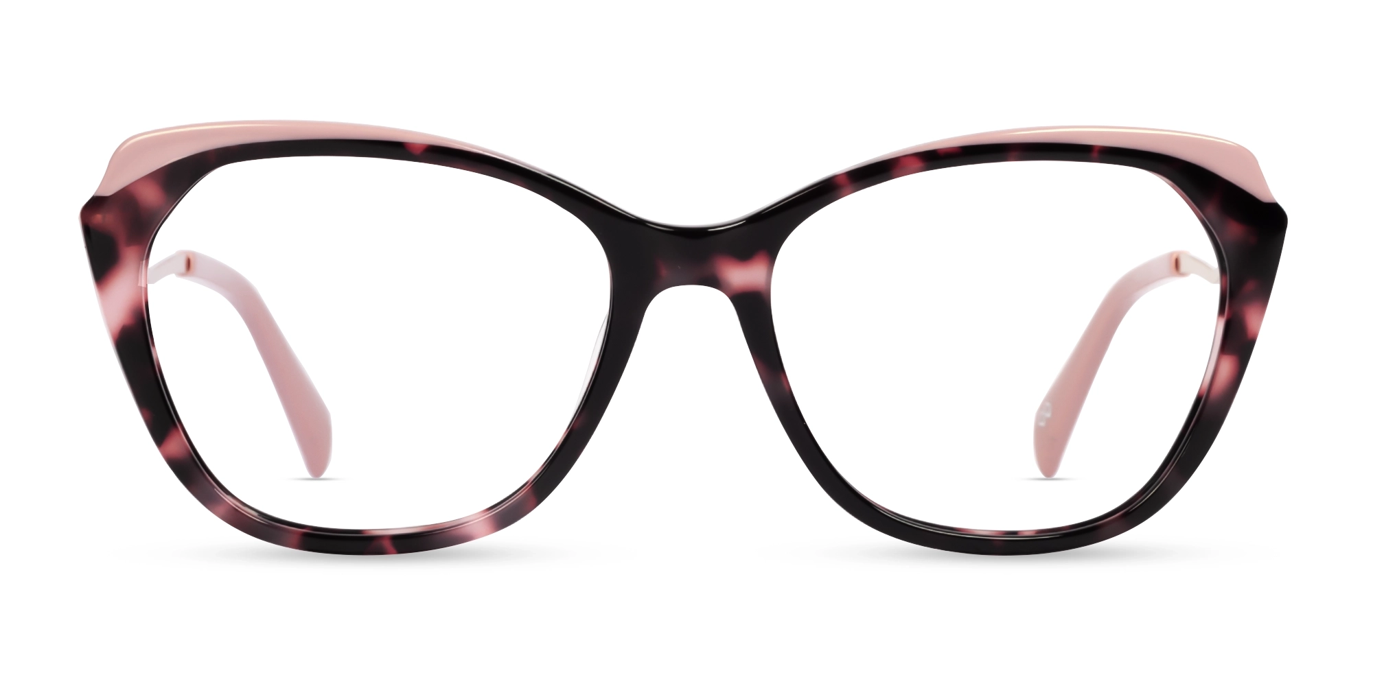Pink Tortoise Butterfly Fullrim Acetate Glasses-1