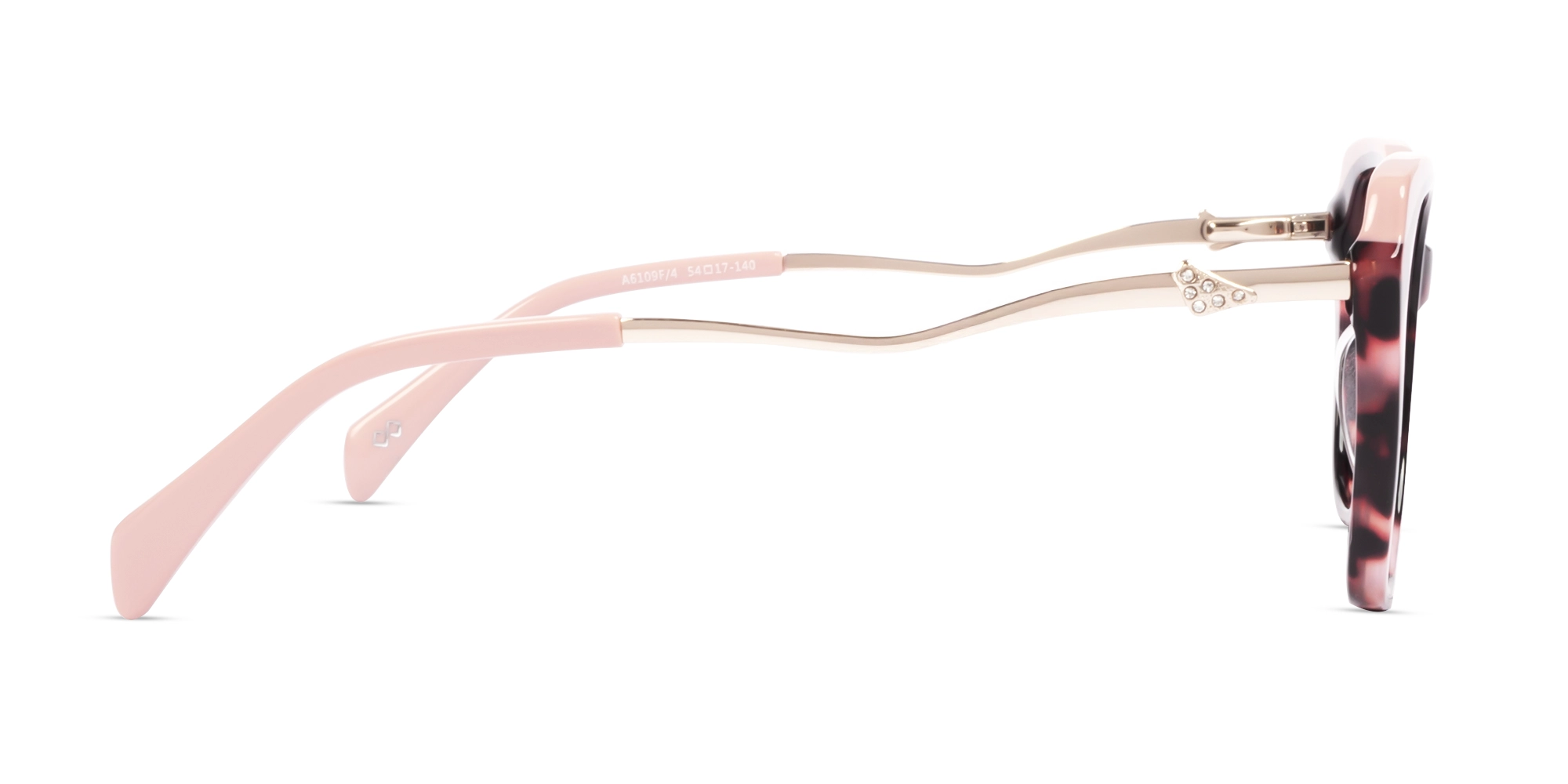 Pink Tortoise Butterfly Fullrim Acetate Glasses-4