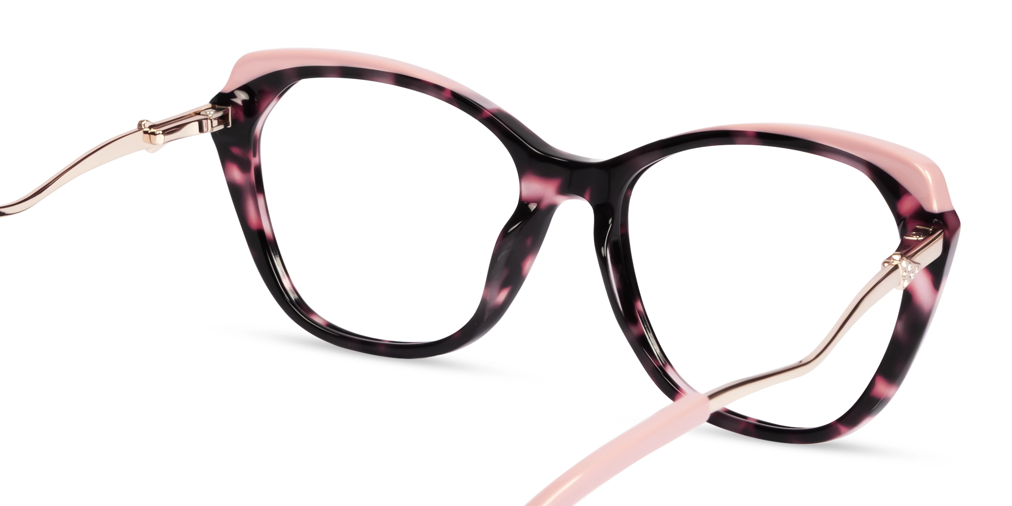 Pink Tortoise Butterfly Fullrim Acetate Glasses-5