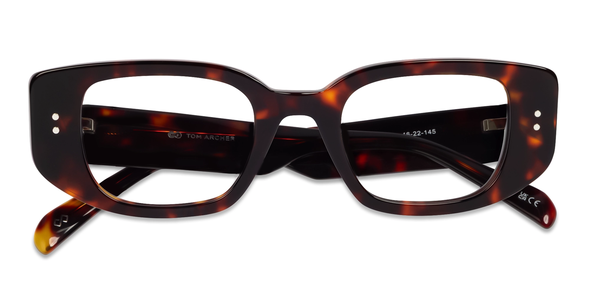 Thick Dark Tortoise Rectangular Fullrim Glasses