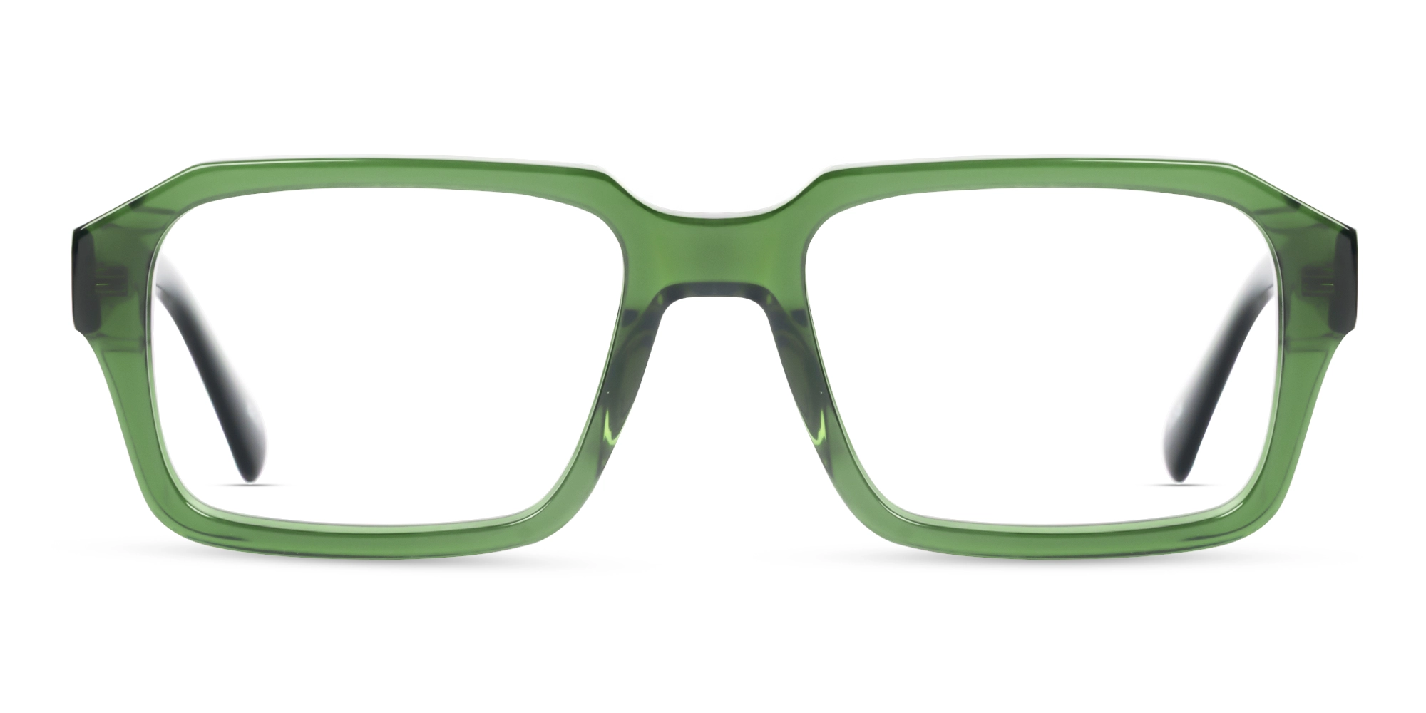 Crystal Leaf Green Acetate Full-Rim Glasses-1