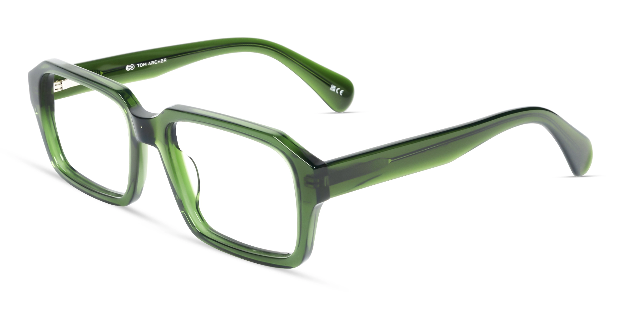 Crystal Leaf Green Acetate Full-Rim Glasses-2