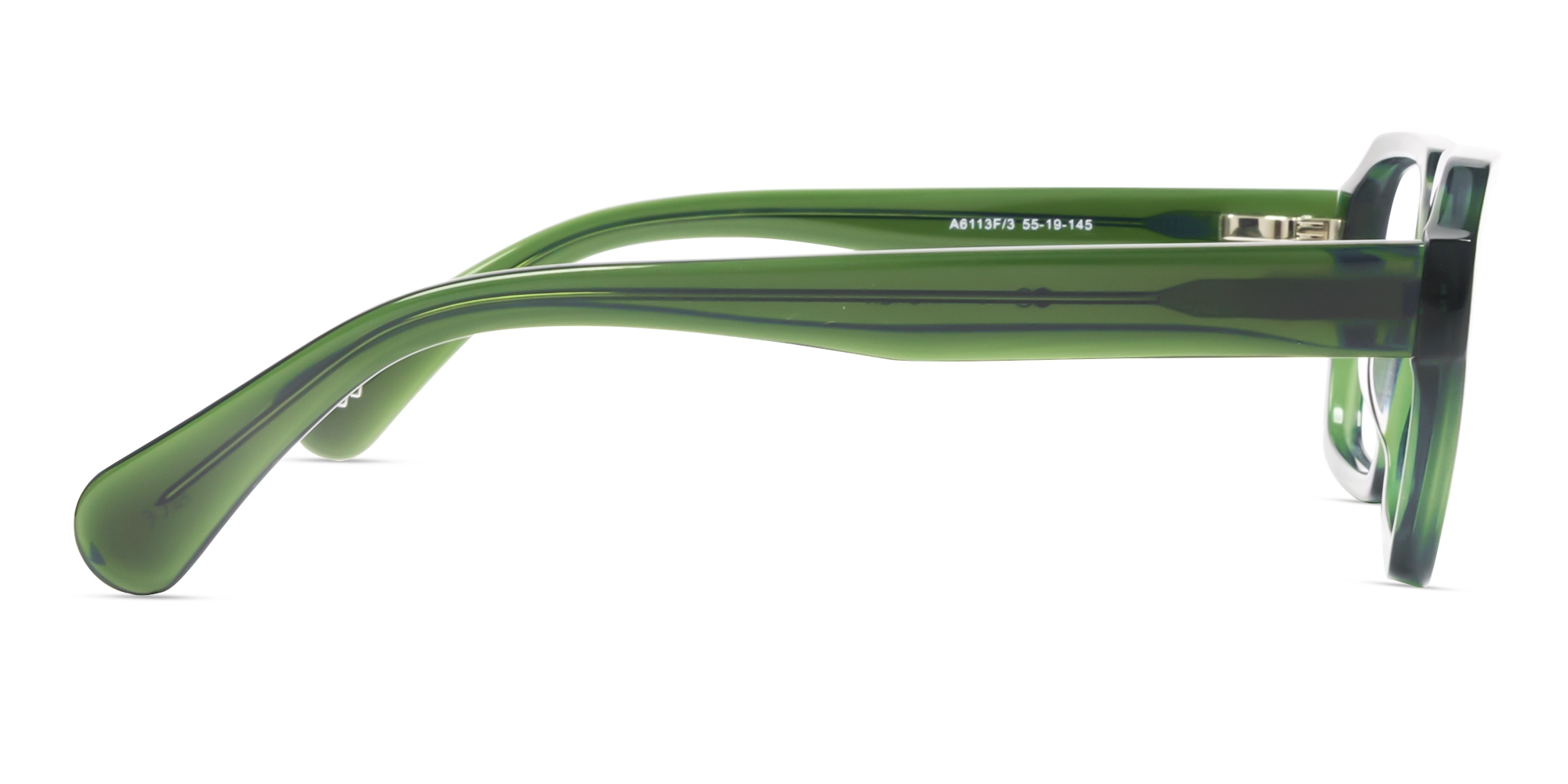 Crystal Leaf Green Acetate Full-Rim Glasses-3