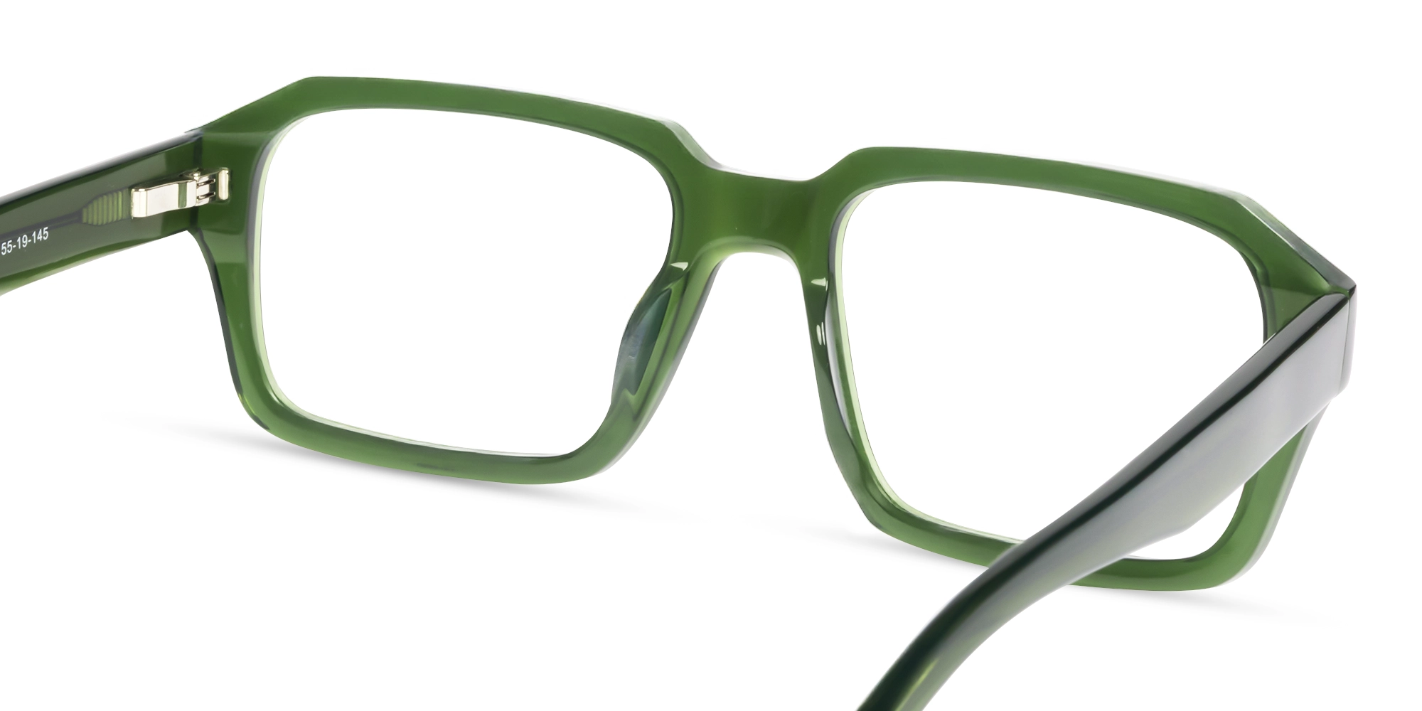 Crystal Leaf Green Acetate Full-Rim Glasses-4