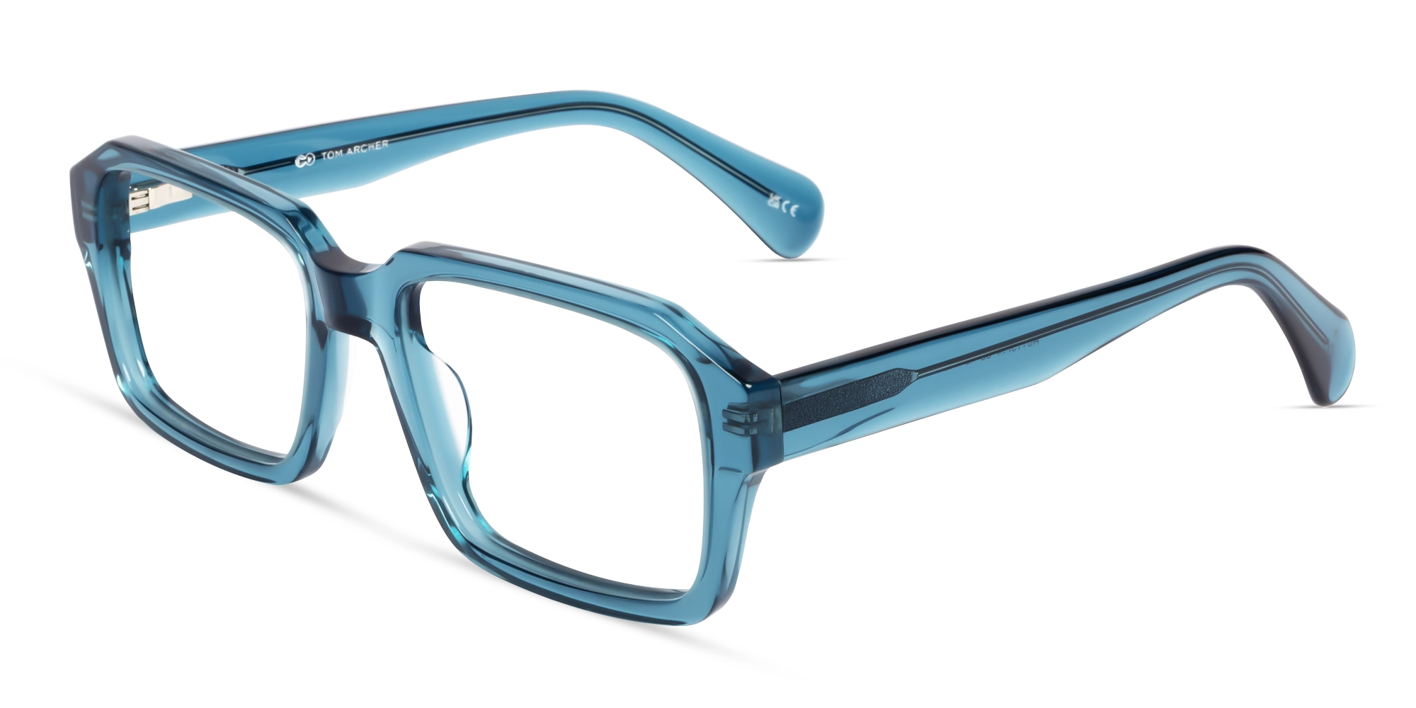 Crystal Ocean Blue Acetate Full-Rim Glasses-2 Crystal Ocean Blue Acetate Full-Rim Glasses-2