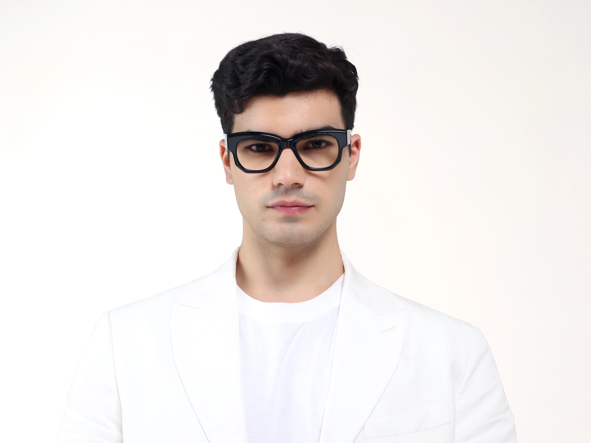 Thick Black Fullrim Acetate Glasses