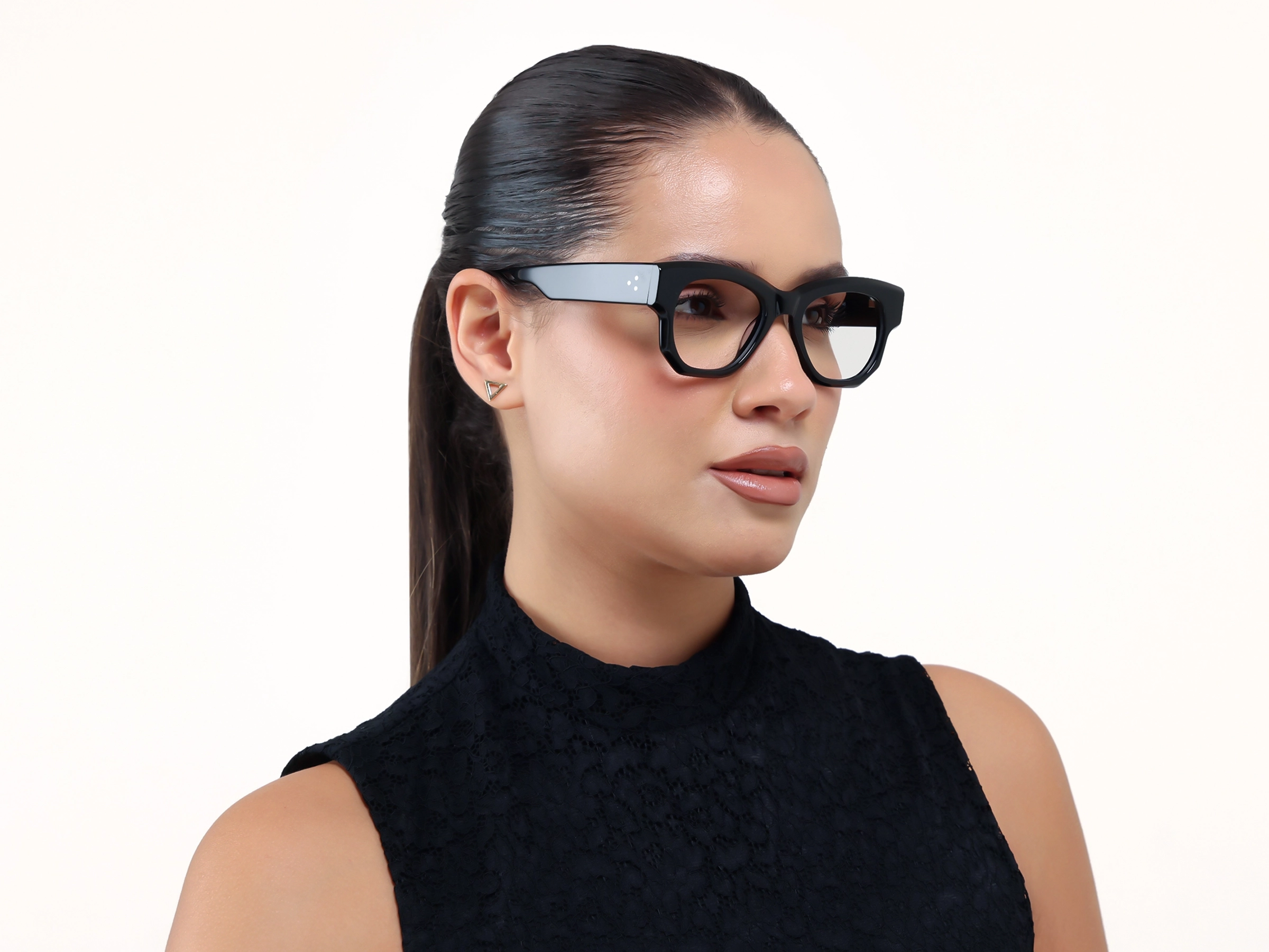 Thick Black Fullrim Acetate Glasses