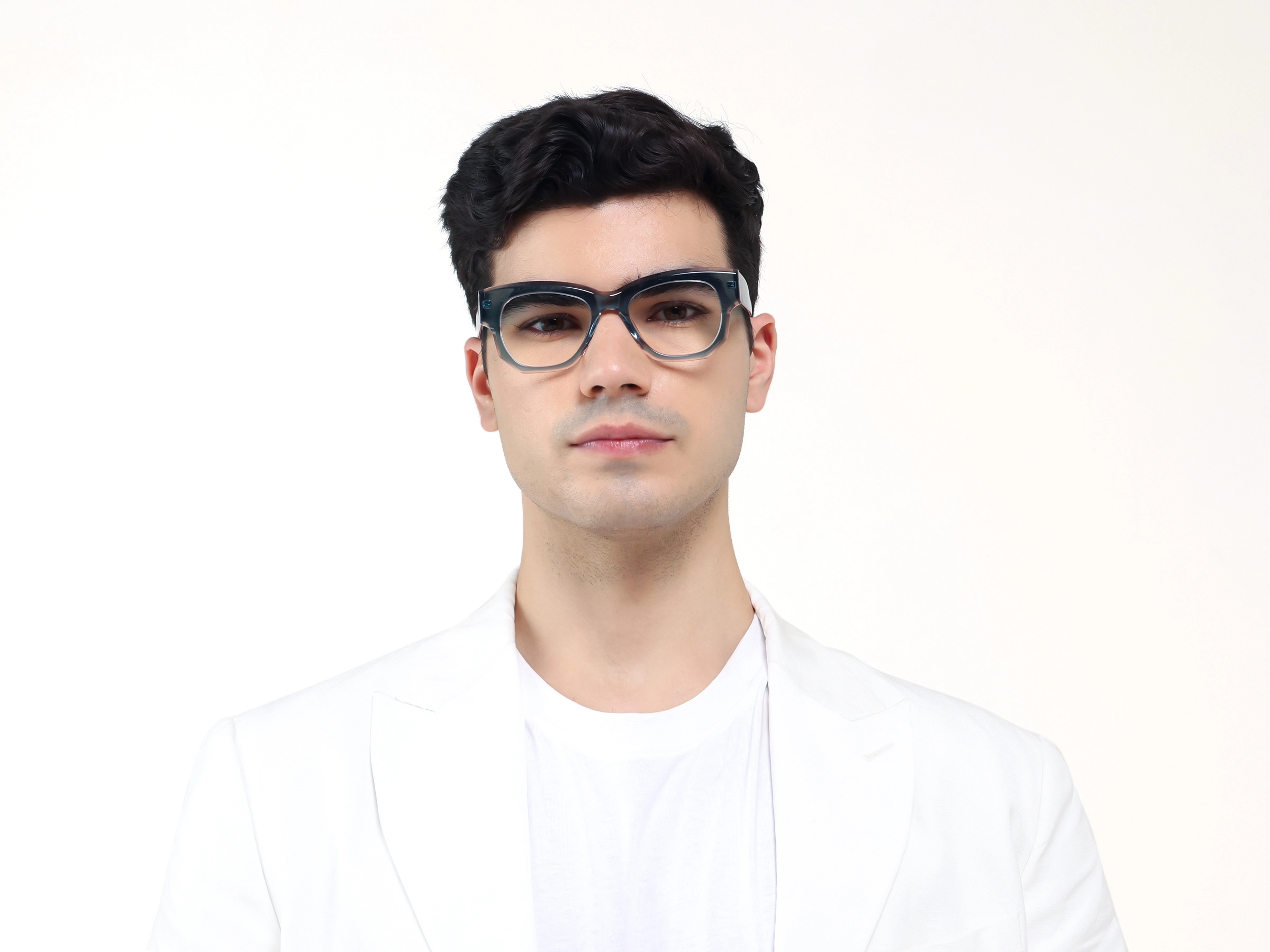 Crystal Acorn Cateye Fullrim Glasses