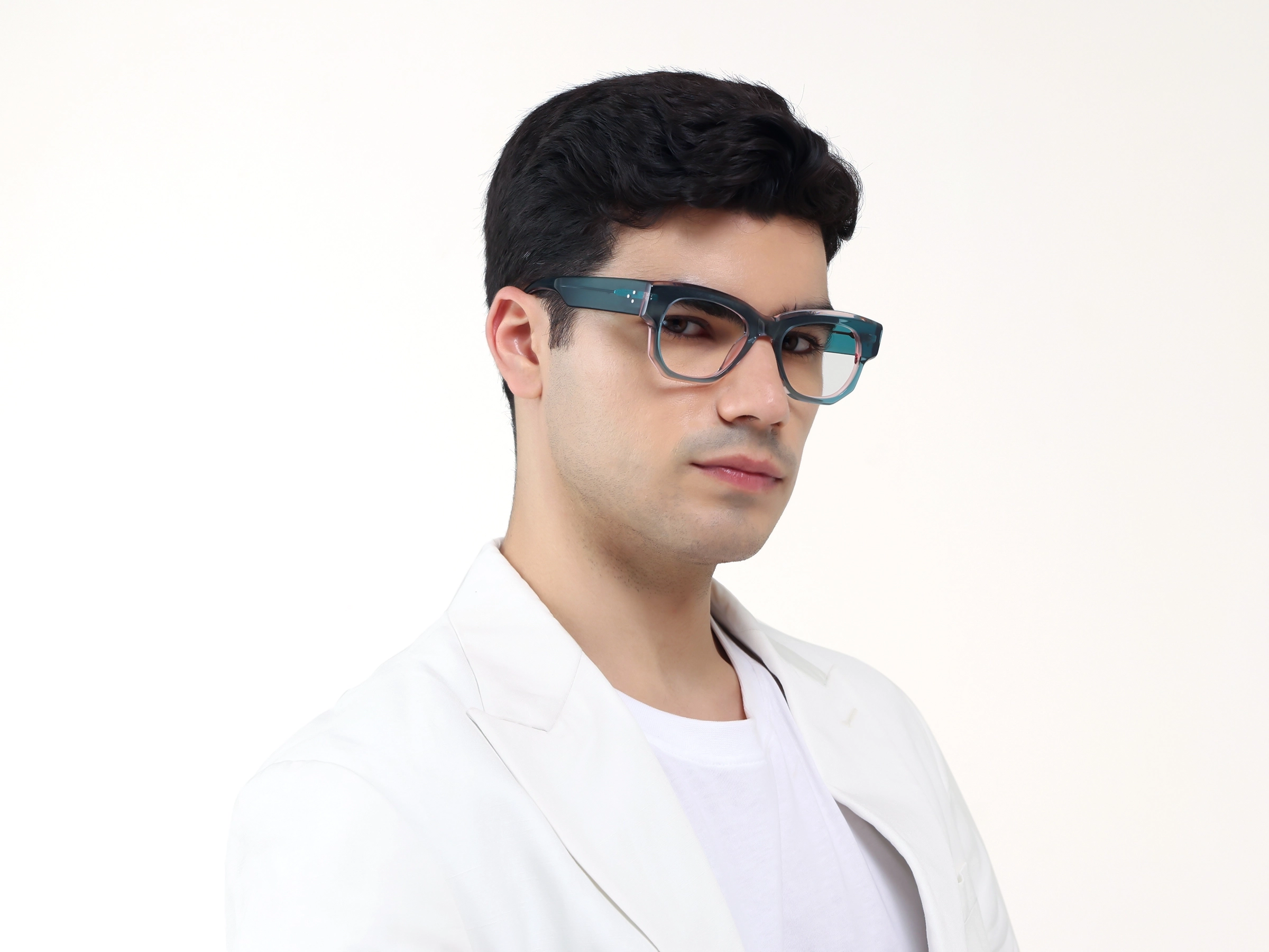 Crystal Acorn Cateye Fullrim Glasses