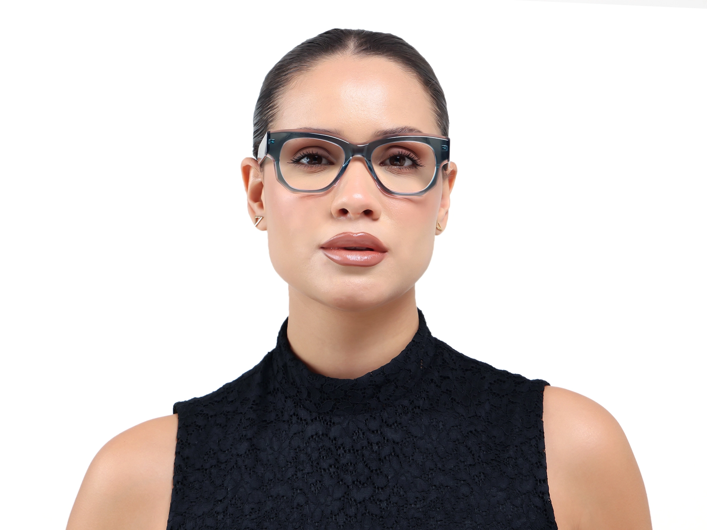 Crystal Acorn Cateye Fullrim Glasses