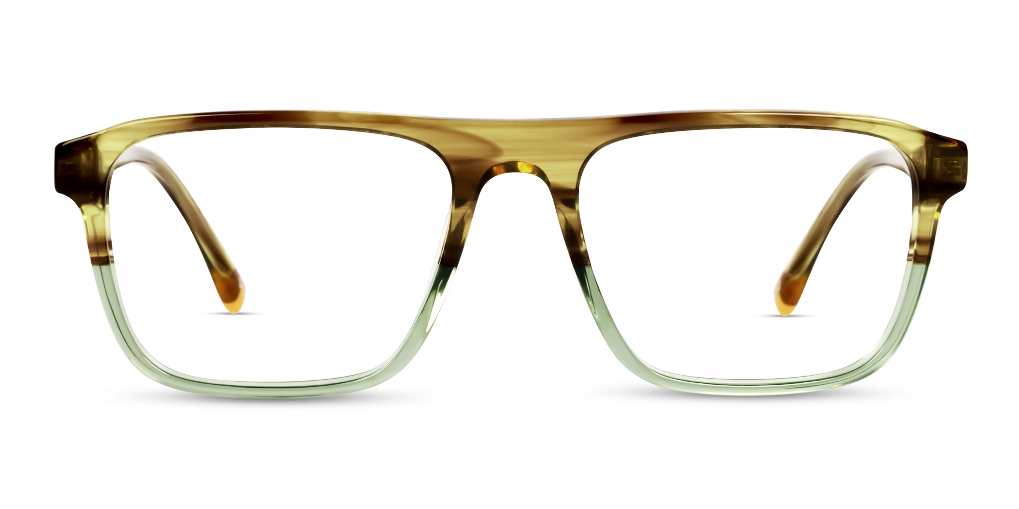 Champagne Gold & Brown Keyhole Bridge Glasses-1