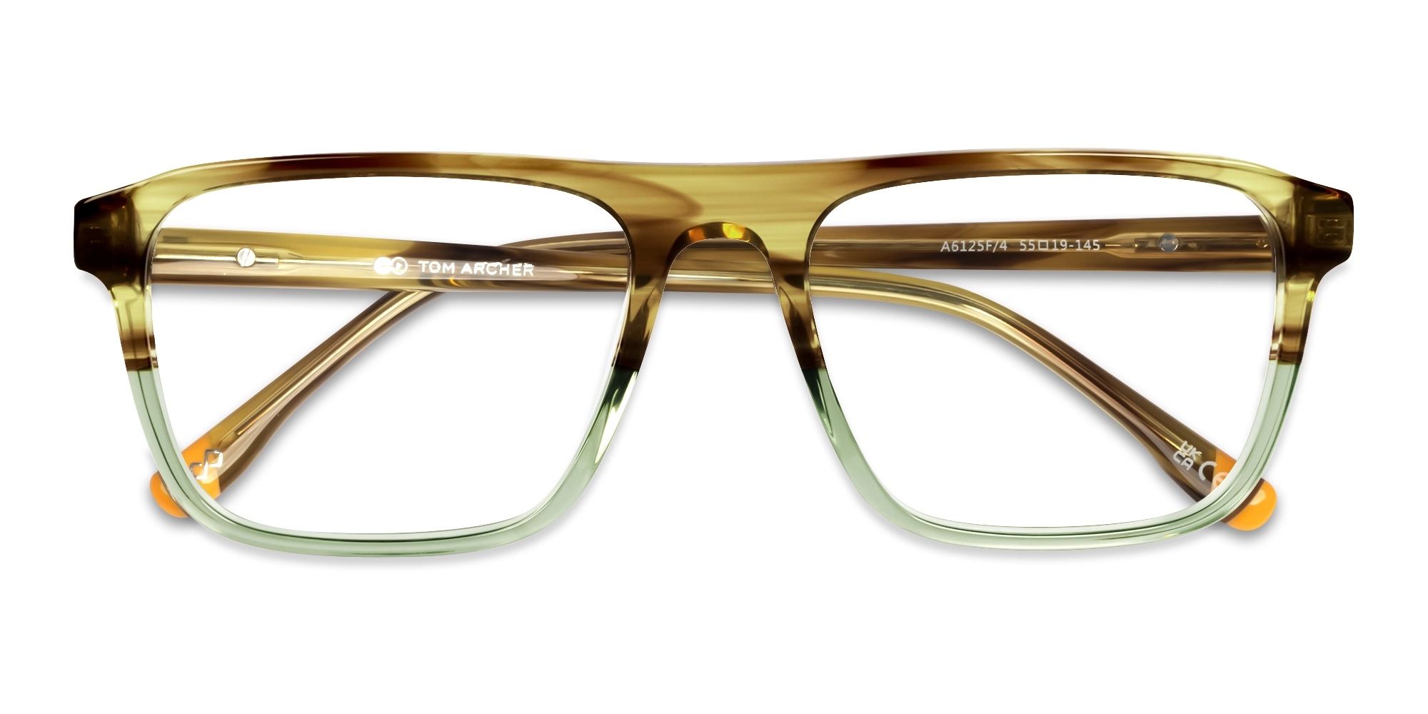 Champagne Gold & Brown Keyhole Bridge Glasses-5