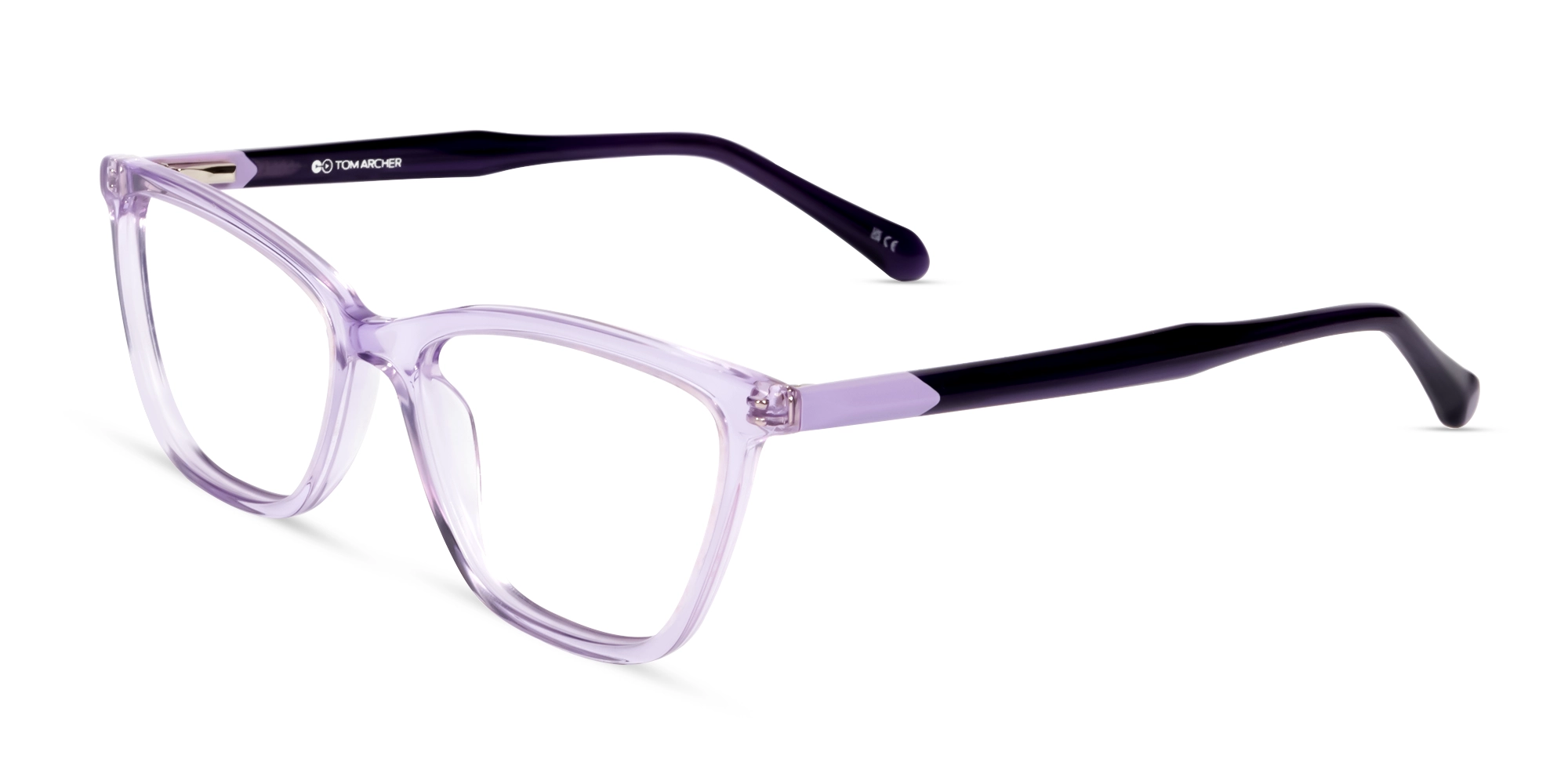 Crystal Wisteria Rectangular Acetate Small Glasses