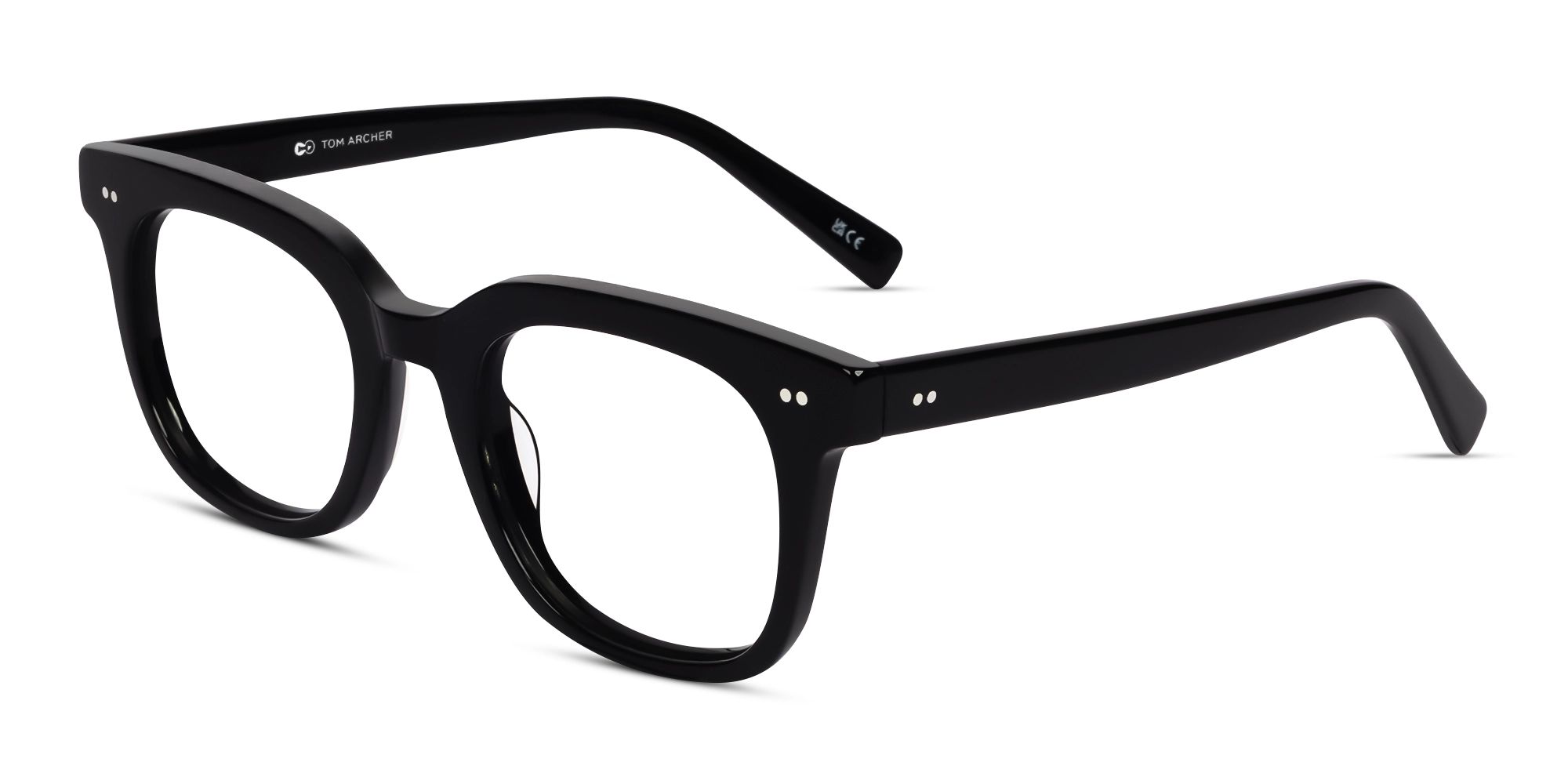 Black Square Acetate Full-Rim Glasses-3 Black Square Acetate Full-Rim Glasses-3