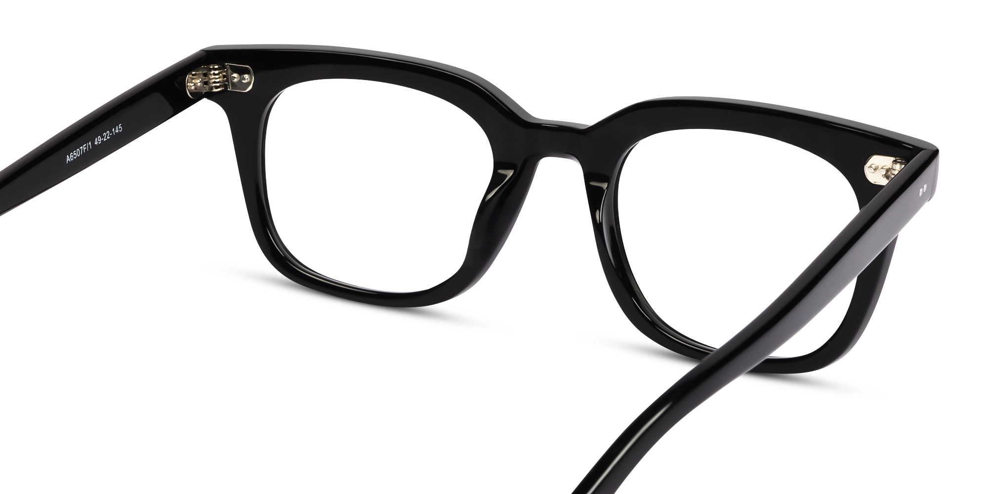 Black Square Acetate Full-Rim Glasses-5