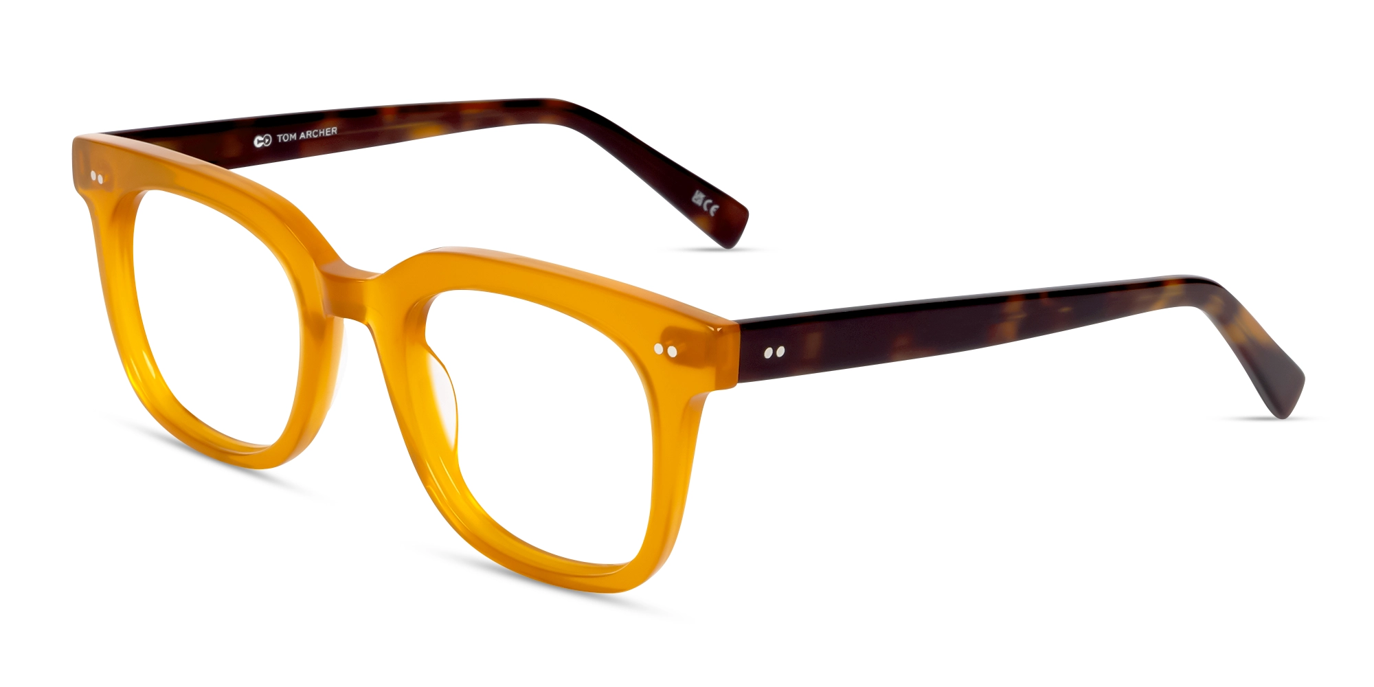 Ochre Gold Square Full-Rim Glasses-3