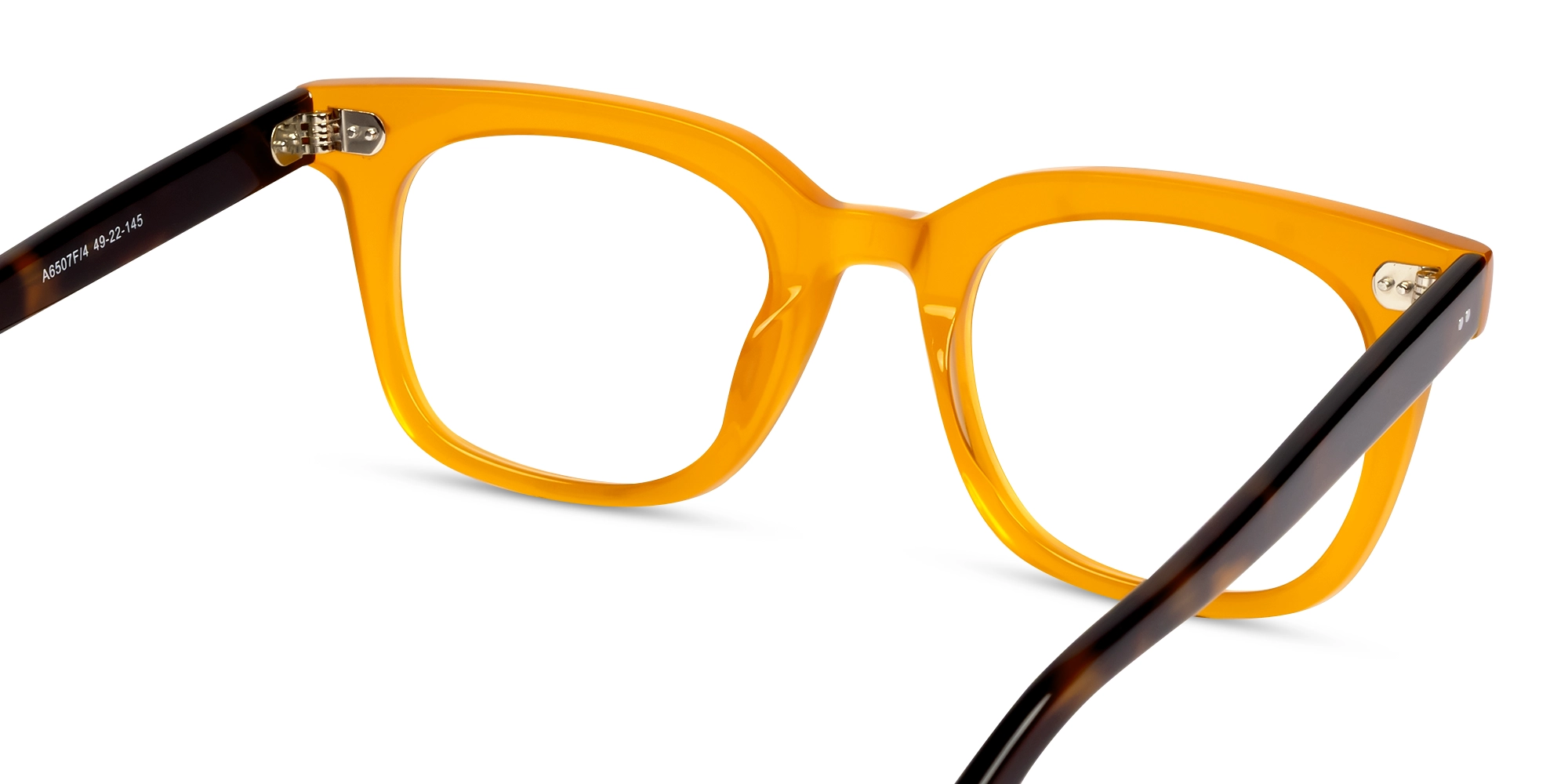 Ochre Gold Square Full-Rim Glasses-5
