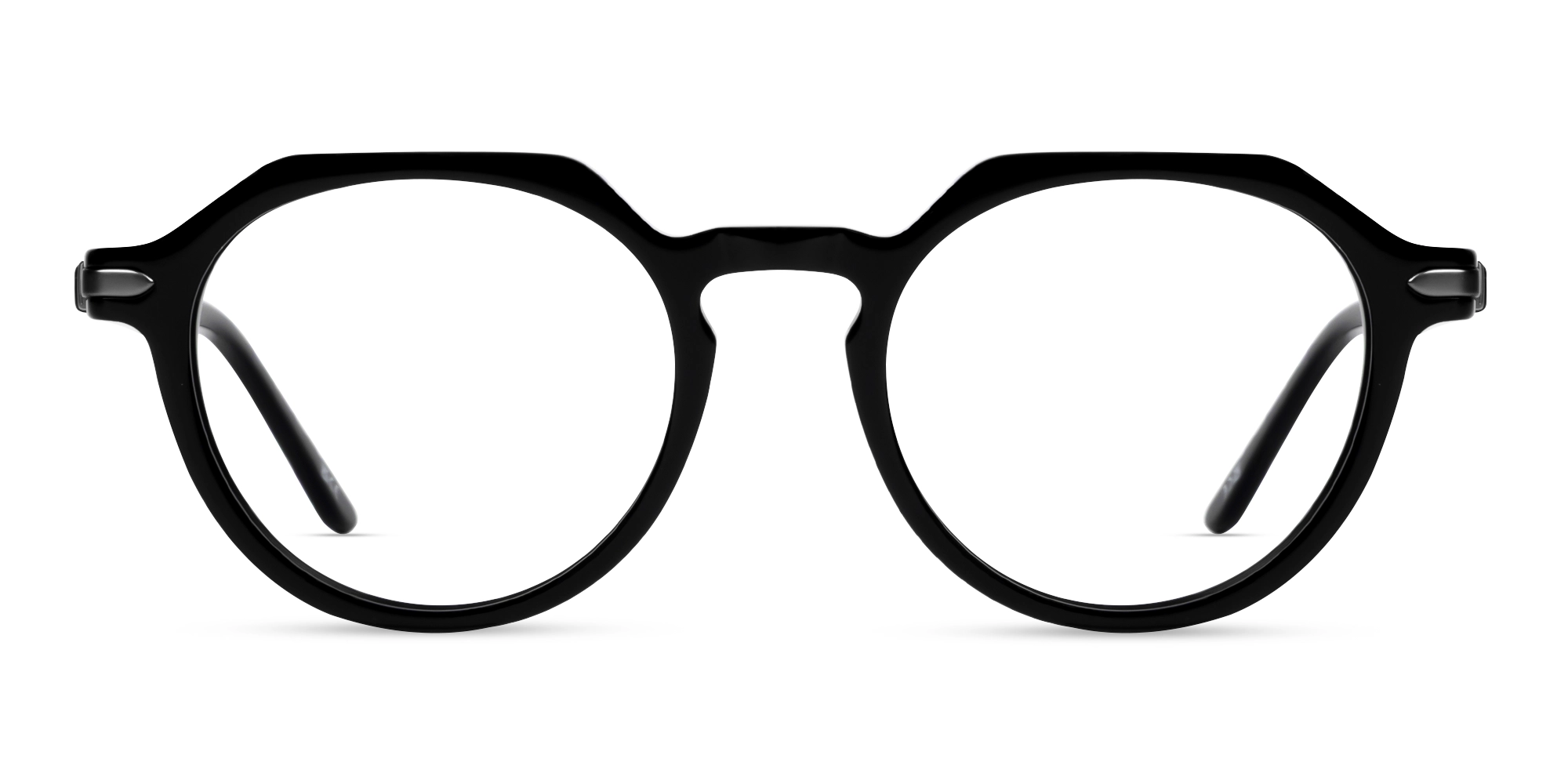 Black Round Keyhole-Bridge Glasses-1