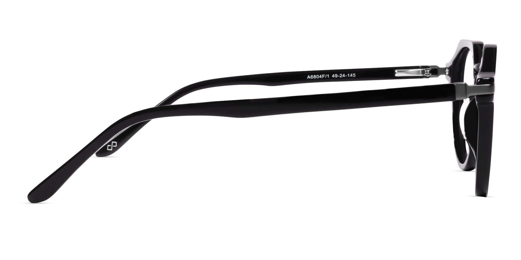 Black Round Keyhole-Bridge Glasses-3