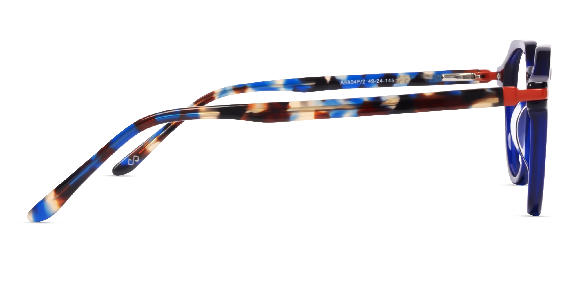 Crystal Blue Round Keyhole-Bridge Glasses-3