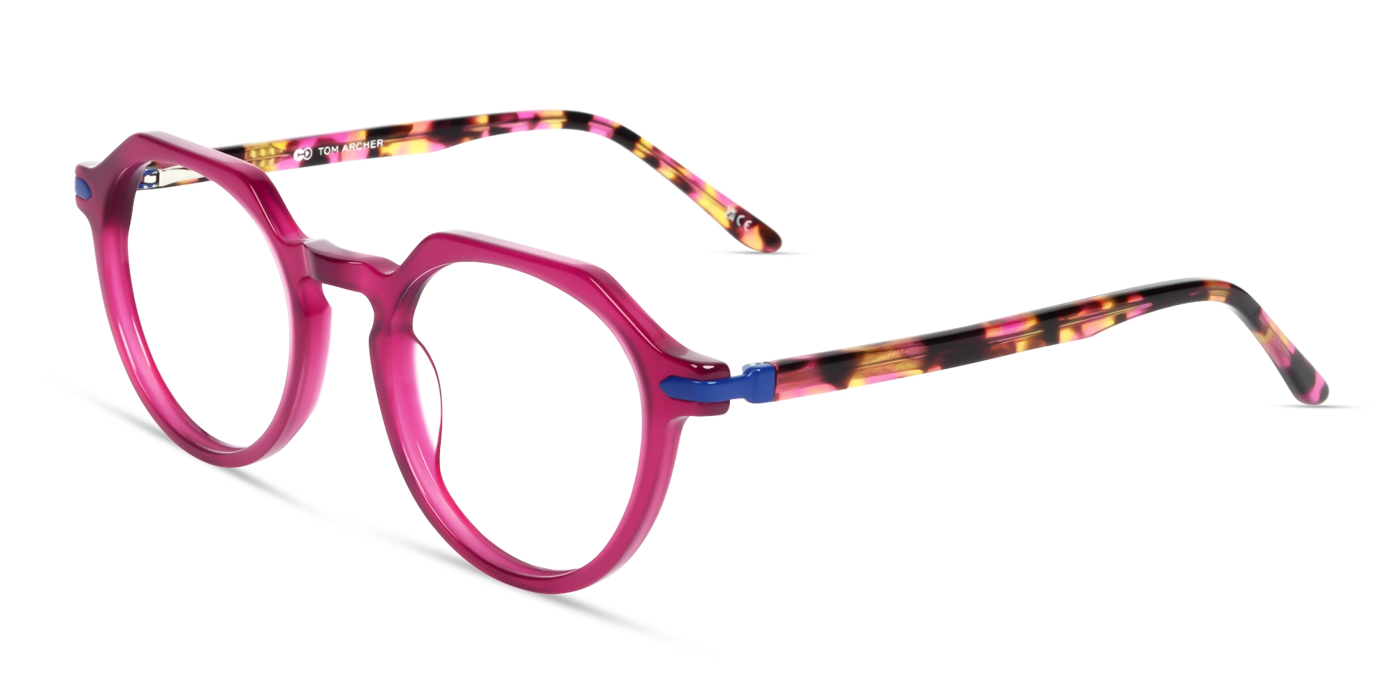 Dark Pink Round Keyhole Bridge Glasses-2 Dark Pink Round Keyhole Bridge Glasses-2