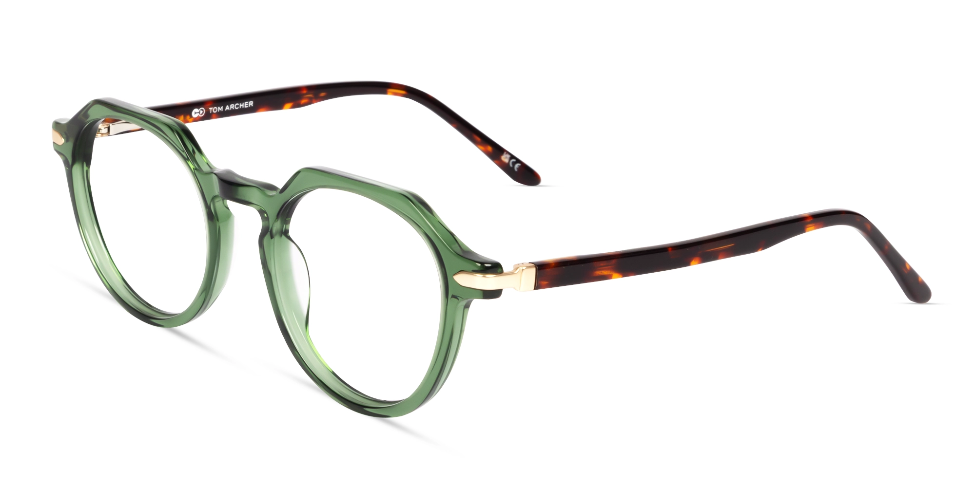 Crystal Pickle Green Round Glasses-2