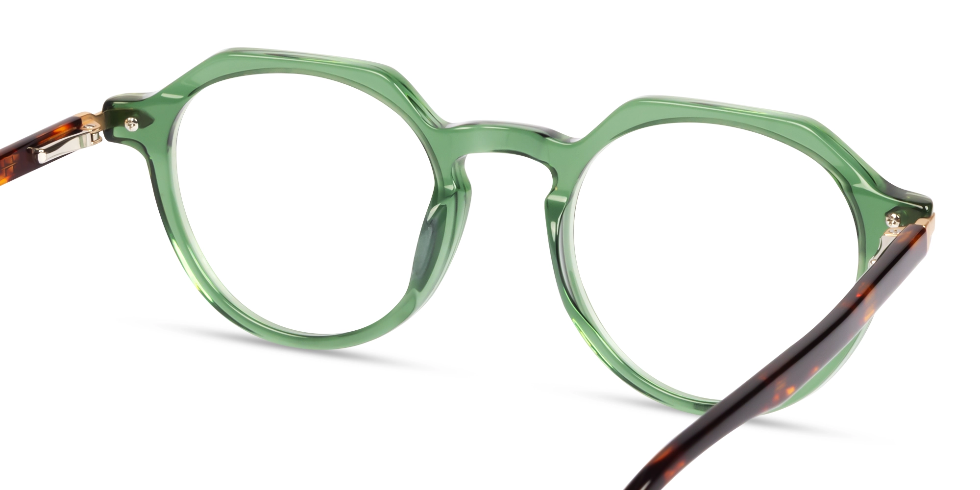Crystal Pickle Green Round Glasses-4