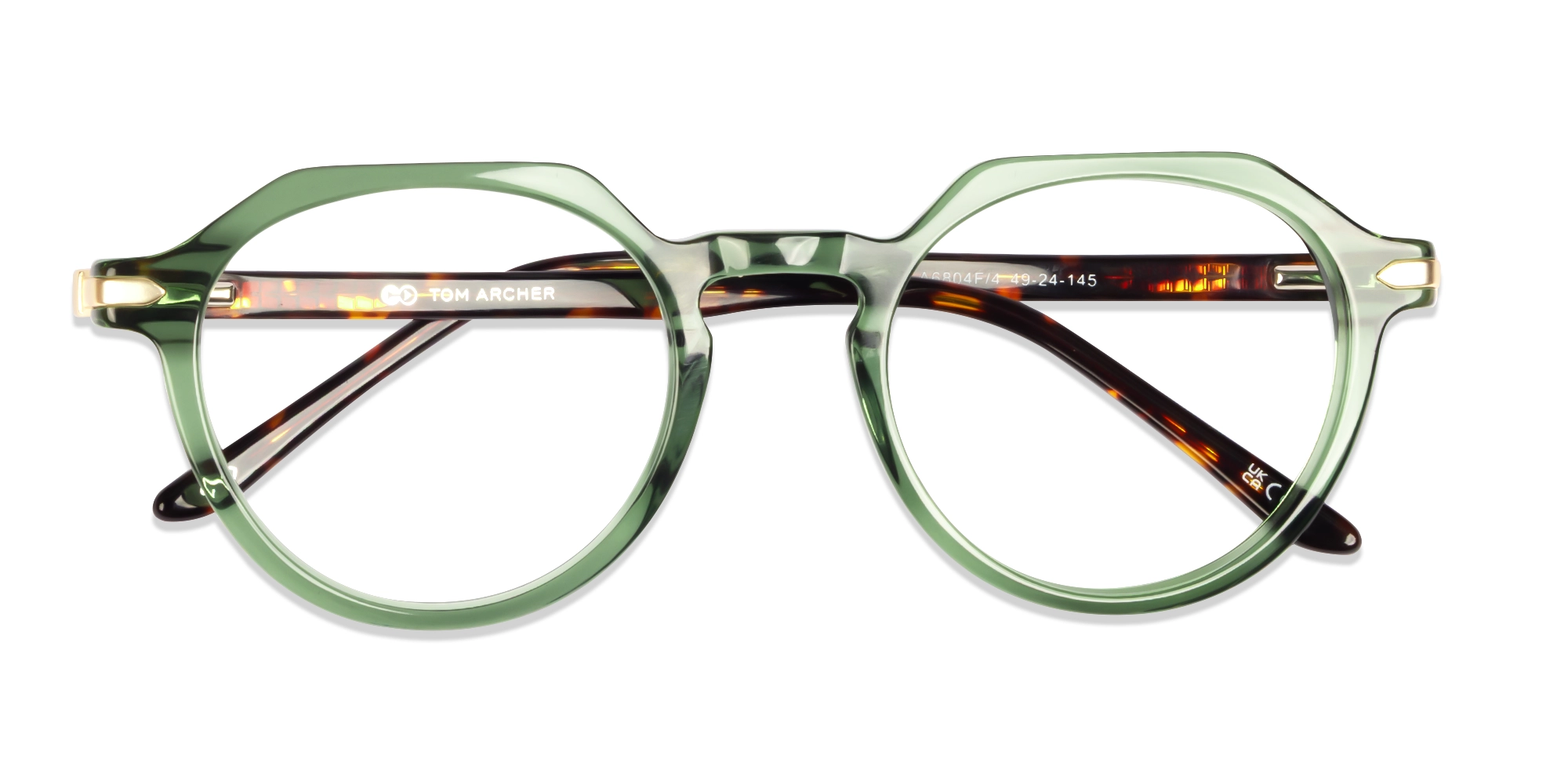 Crystal Pickle Green Round Glasses-5