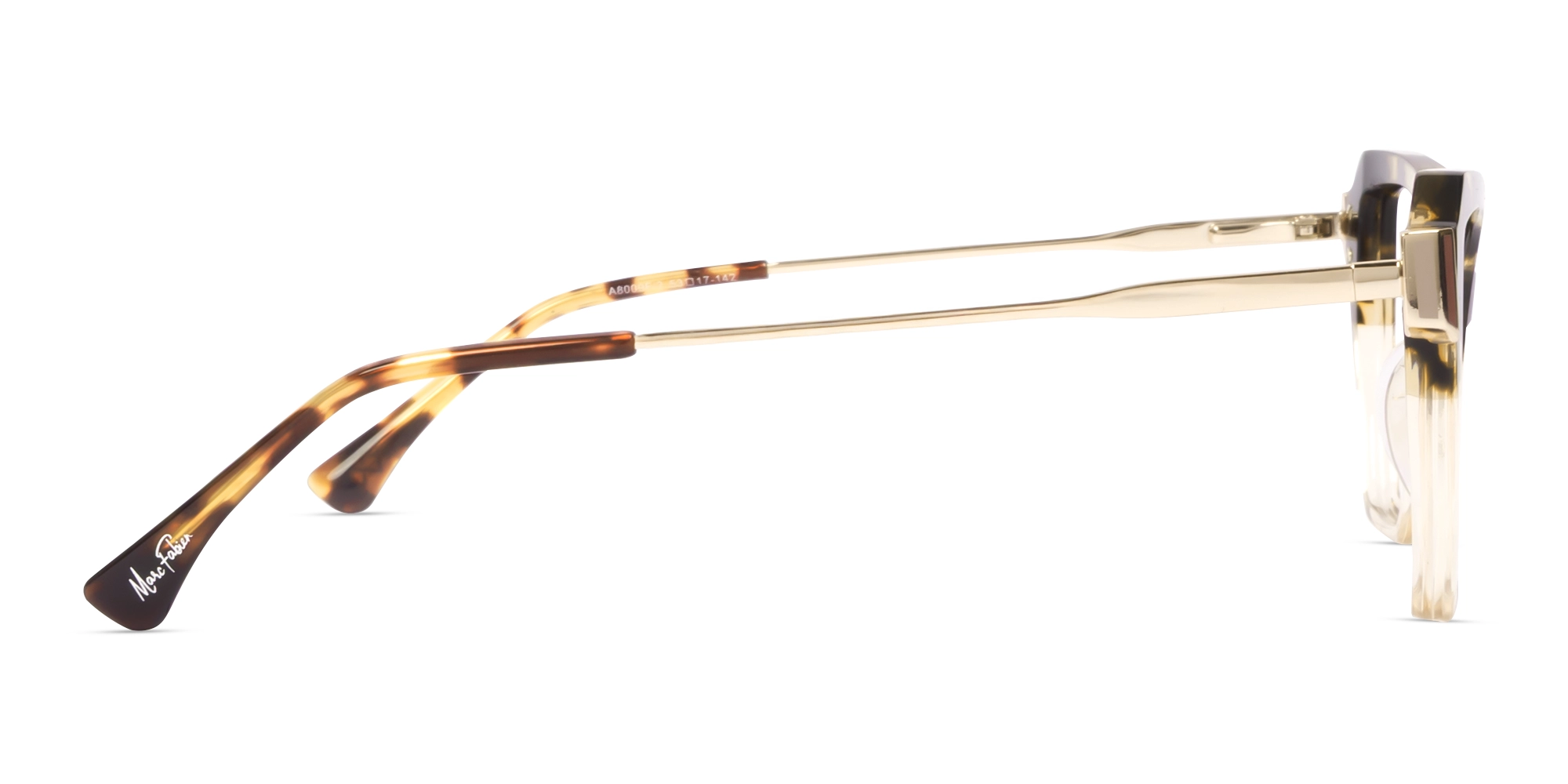 Crystal Beige & Tortoise Butterfly Glasses-3