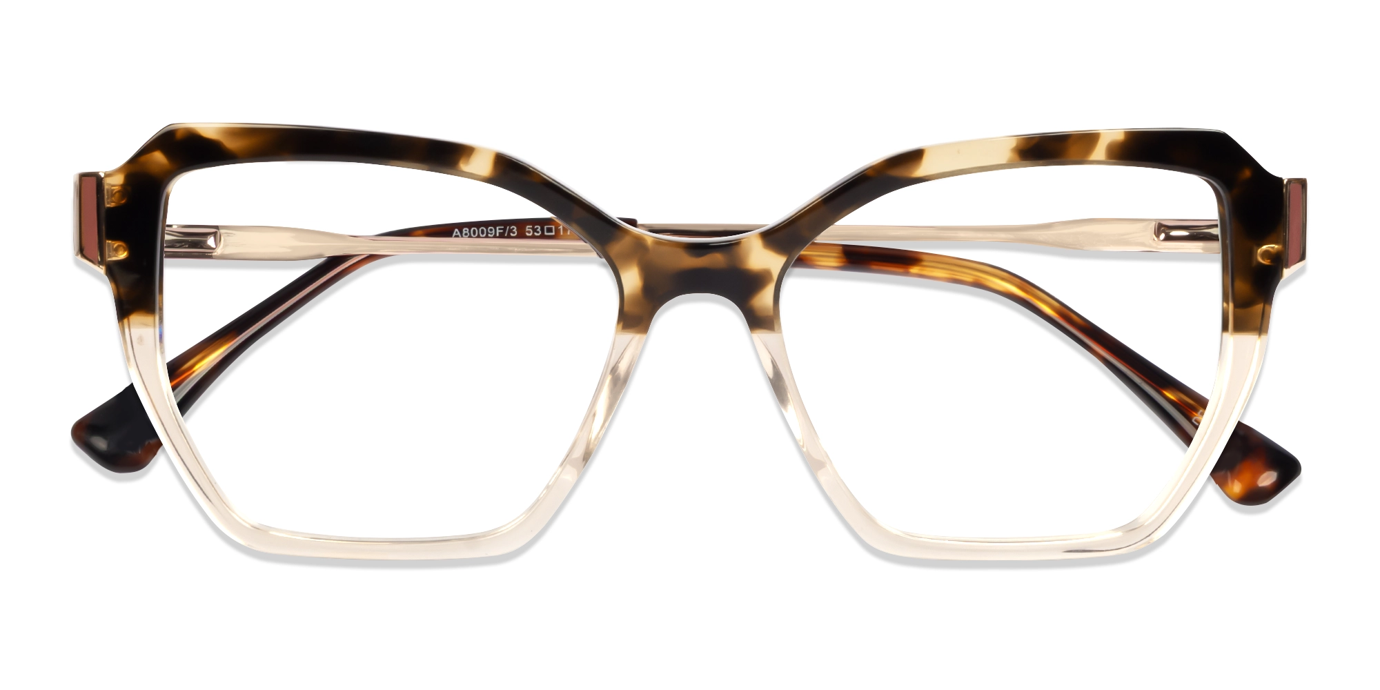 Crystal Beige & Tortoise Butterfly Glasses-5