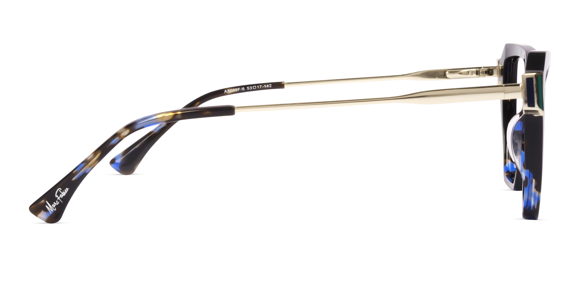 Black Tortoise Geometric Butterfly Full-Rim Glasses-3