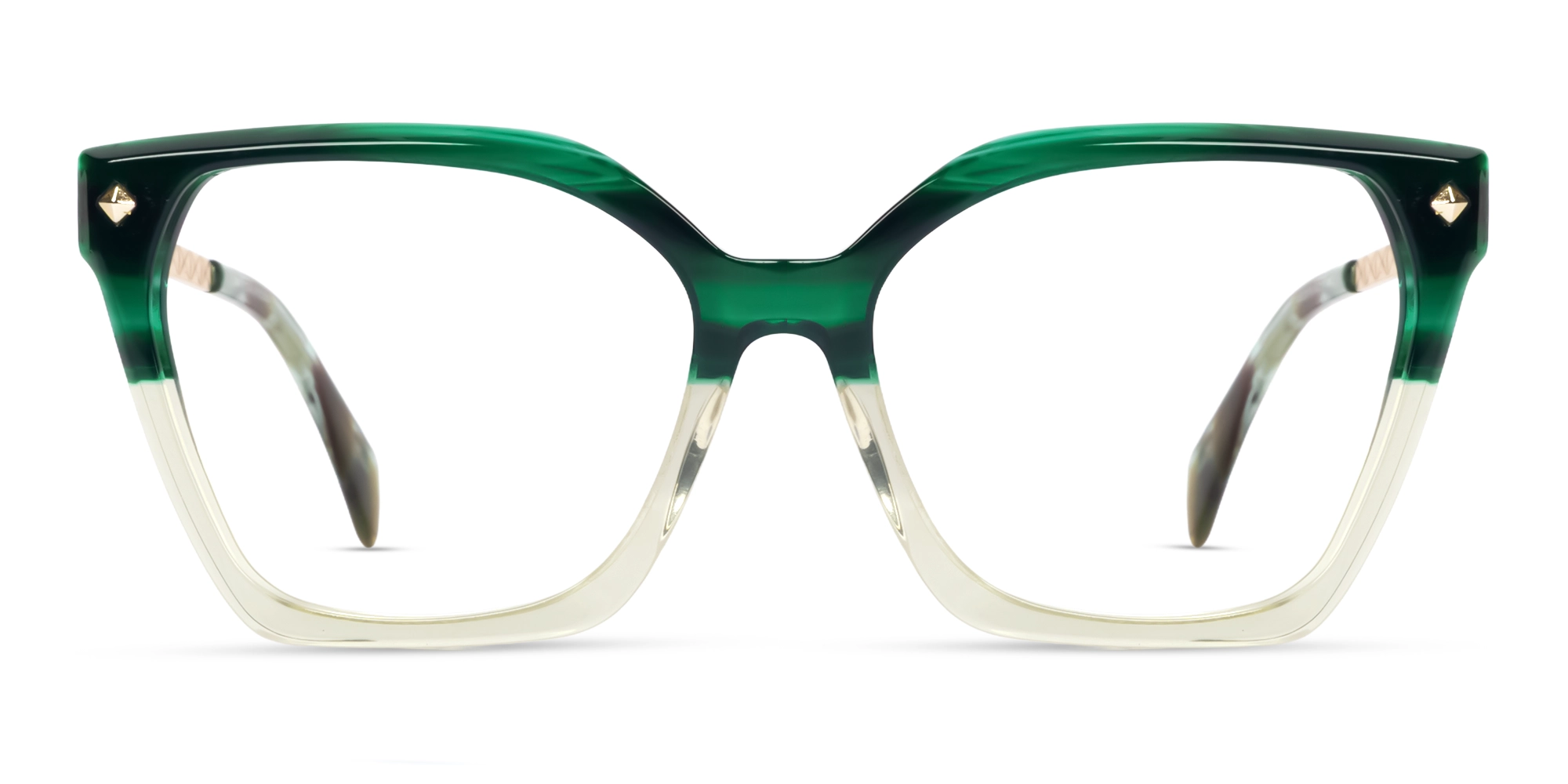 Emerald & Gin Green Fullrim Cateye Glasses Emerald & Gin Green Fullrim Cateye Glasses