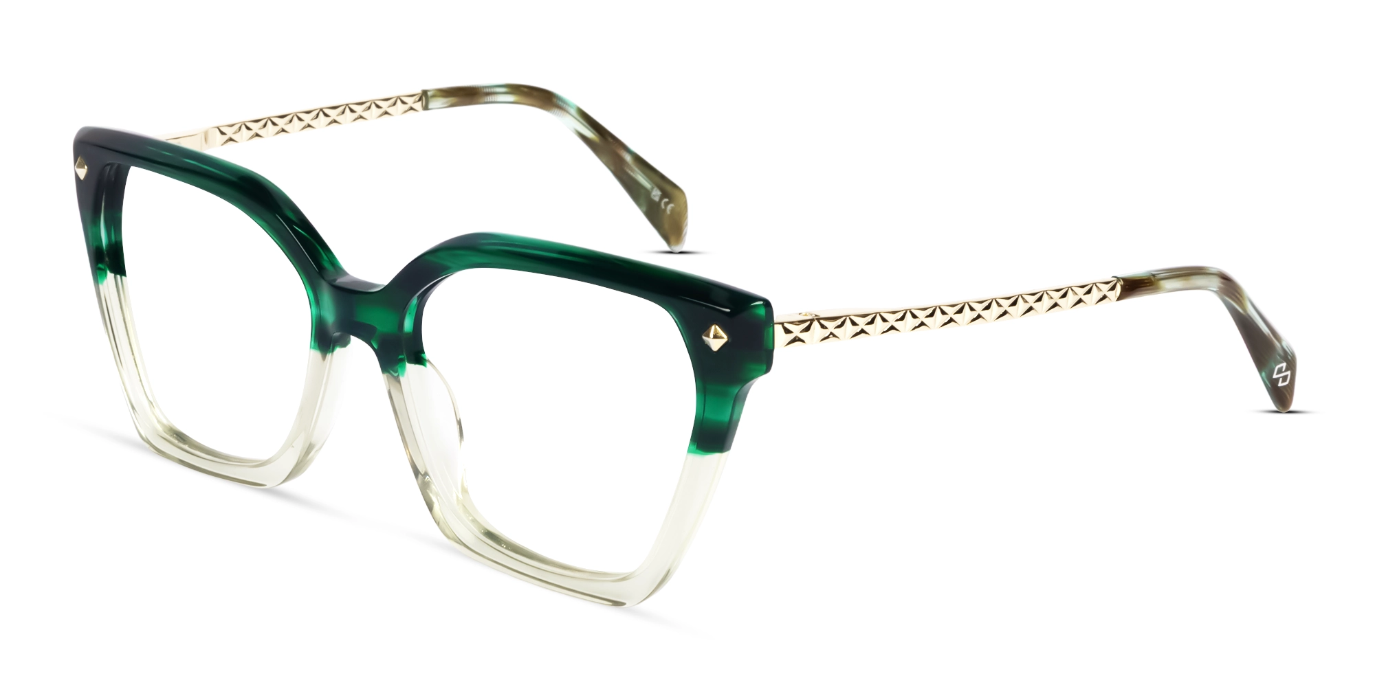 Emerald & Gin Green Fullrim Cateye Glasses Emerald & Gin Green Fullrim Cateye Glasses