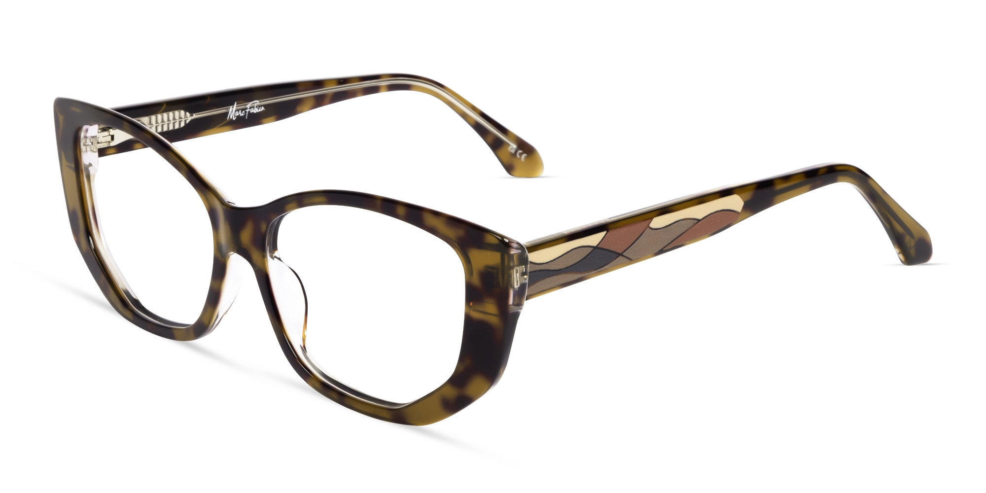 Green Tortoise Geometric Glasses For Women-2