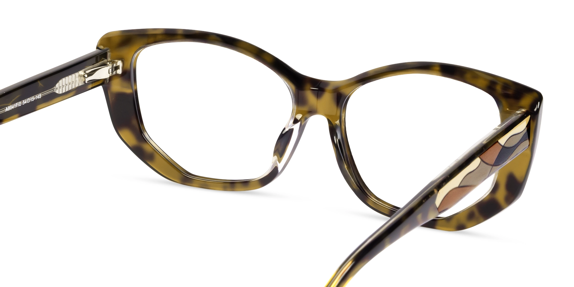 Green Tortoise Geometric Glasses For Women-4