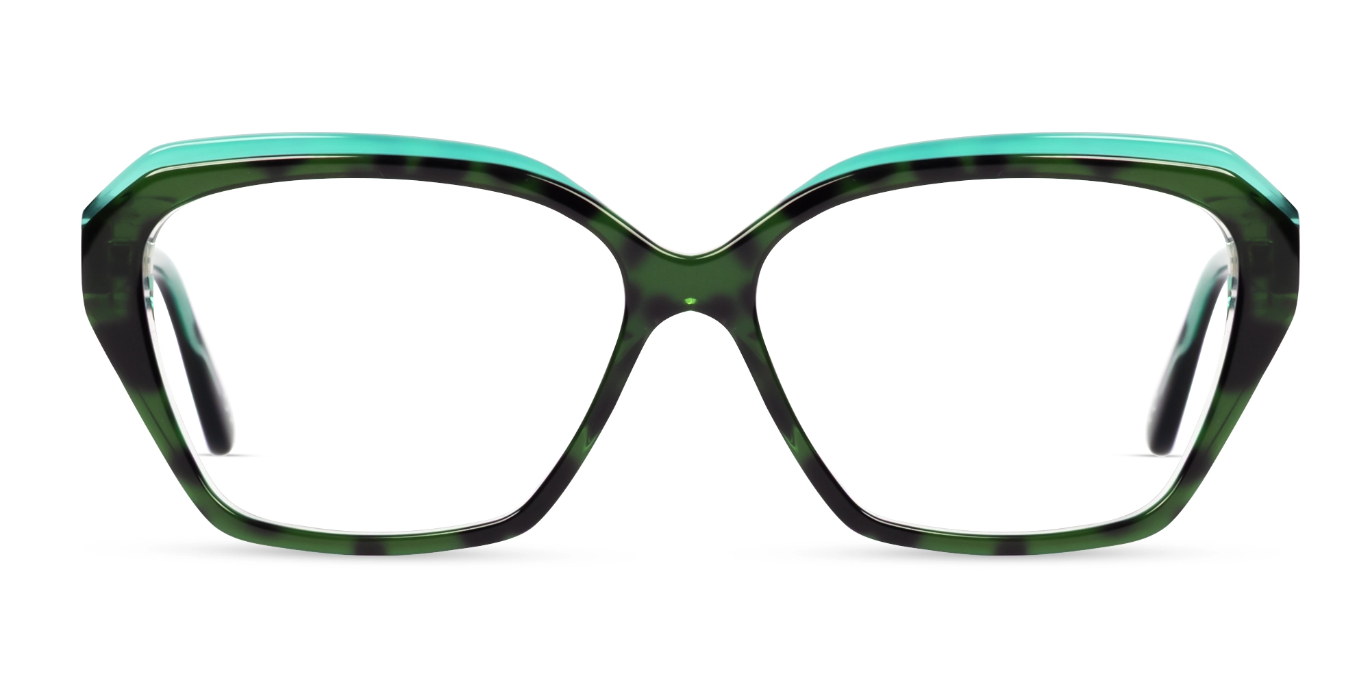 Green Tortoise Butterfly Full-Rim Glasses For Women-1 Green Tortoise Butterfly Full-Rim Glasses For Women-1