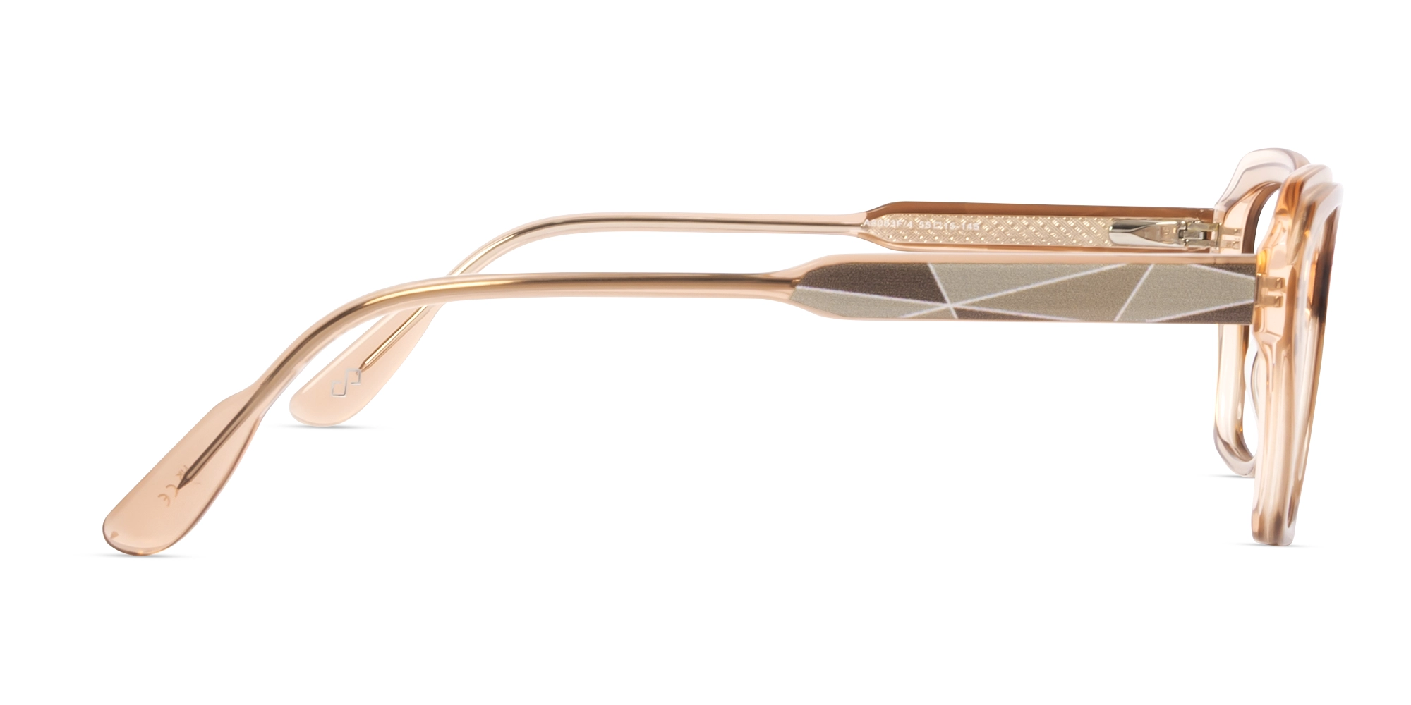 Crystal Peach Spring Hinge Butterfly Glasses-3