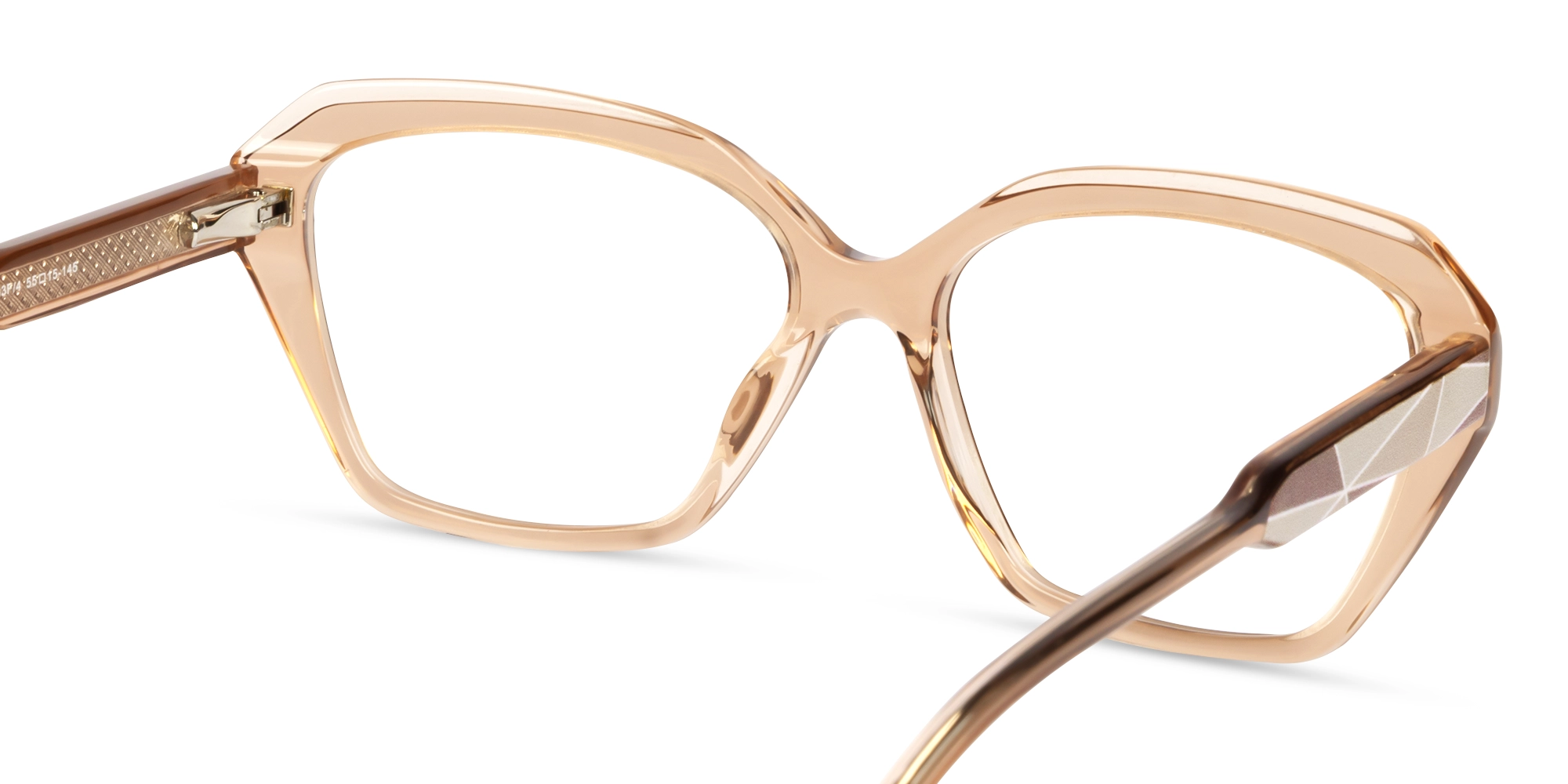 Crystal Peach Spring Hinge Butterfly Glasses-4