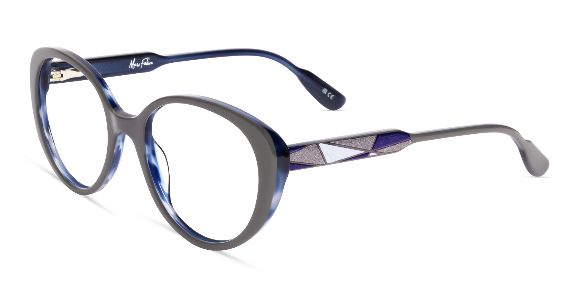 Anvll Grey Oval Cat-eye Glasses-2 Anvll Grey Oval Cat-eye Glasses-2
