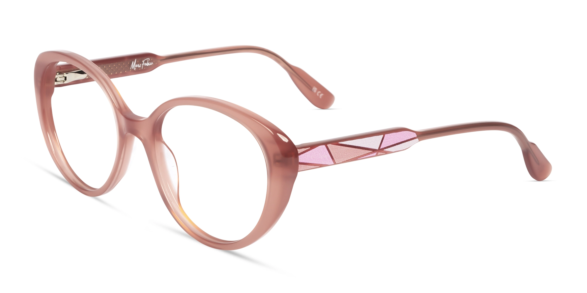 Dusty Rose Oval Cat-eye Glasses-2