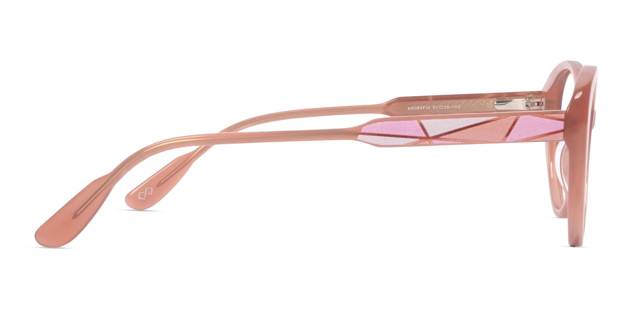 Dusty Rose Oval Cat-eye Glasses-3