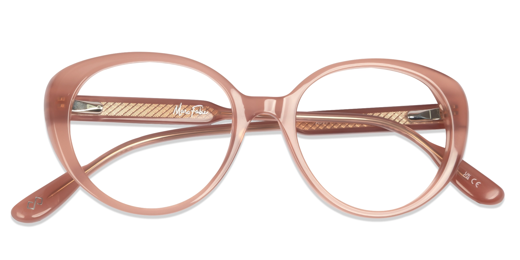 Dusty Rose Oval Cat-eye Glasses-5