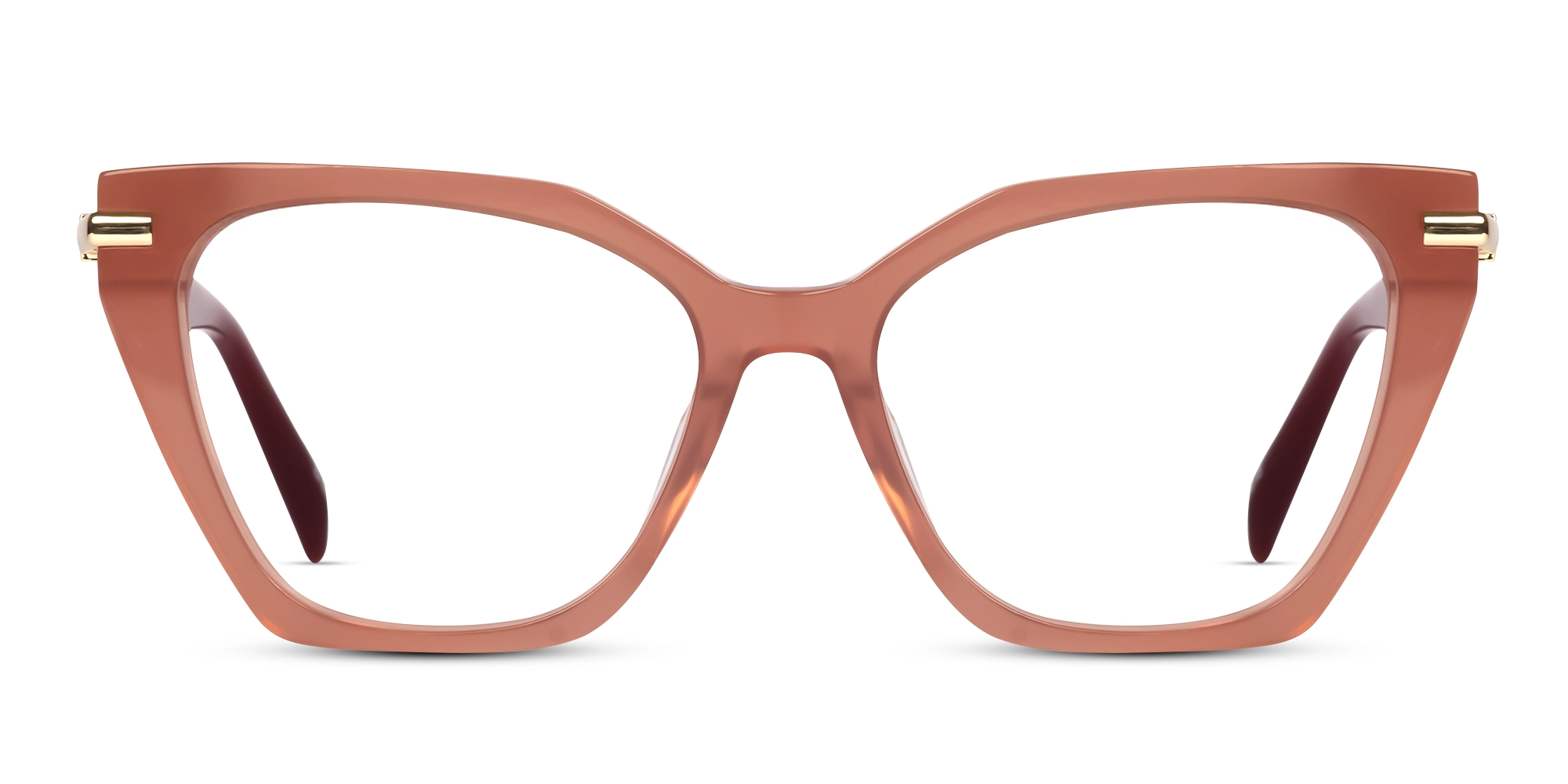 Dusty Rose Cat-eye Full-rim Glasses-1