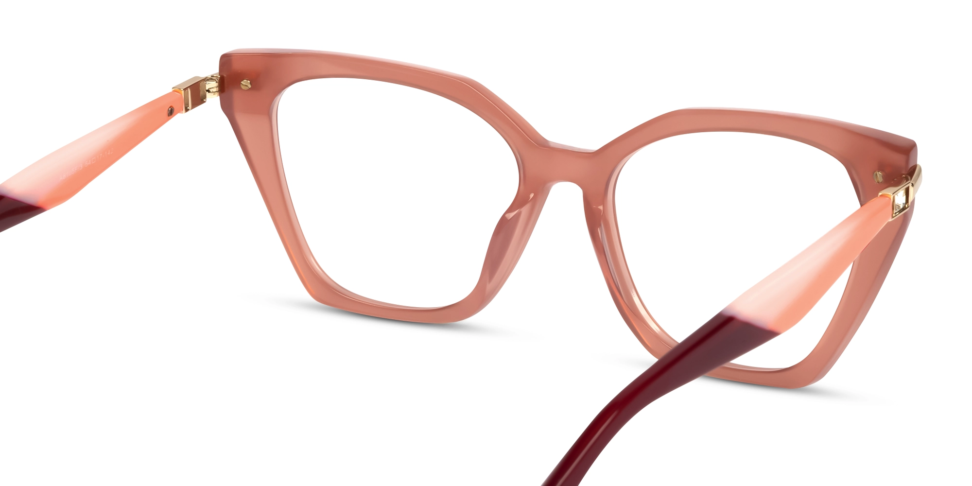 Dusty Rose Cat-eye Full-rim Glasses-4