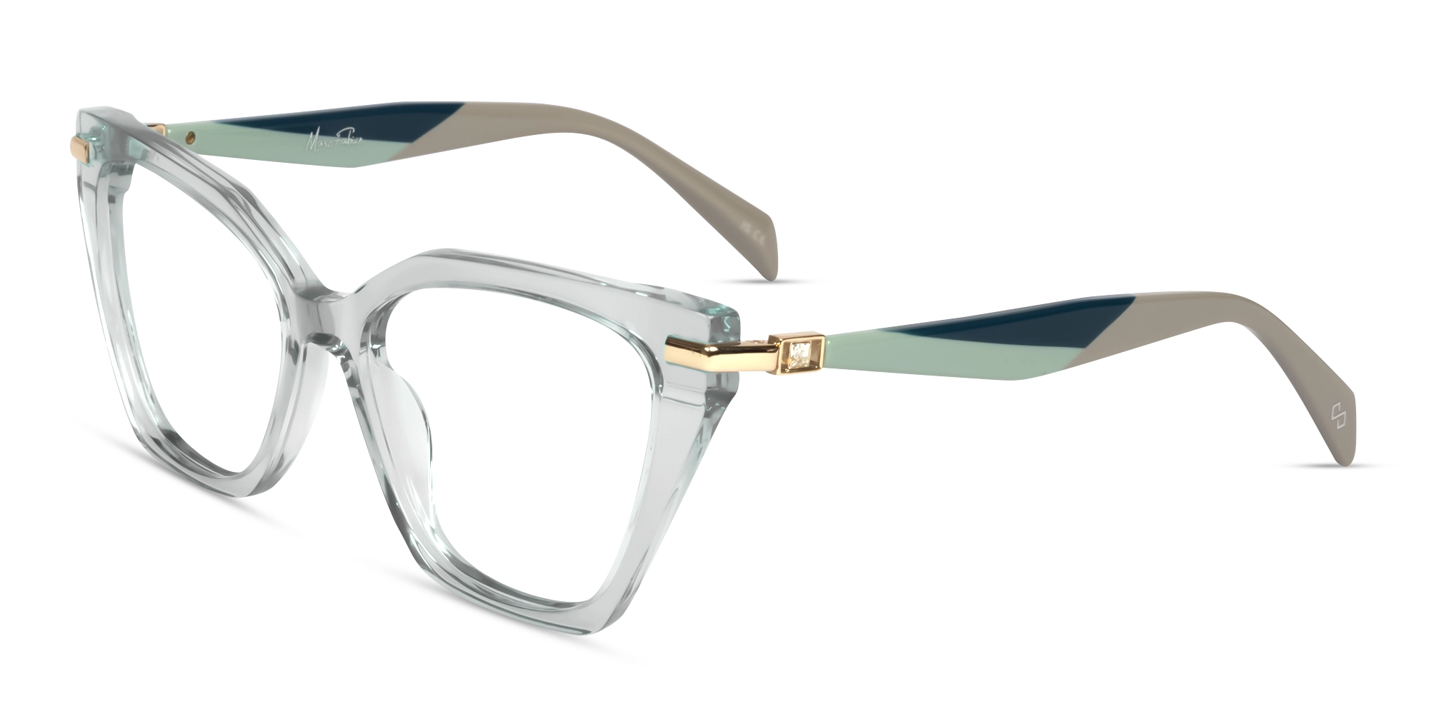 Large Crystal Clear Acetate Cat-eye Glasses-2 Large Crystal Clear Acetate Cat-eye Glasses-2