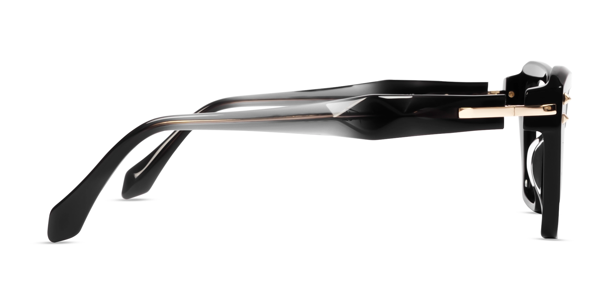 Black Cateye Geometric Fullrim Glasses-4
