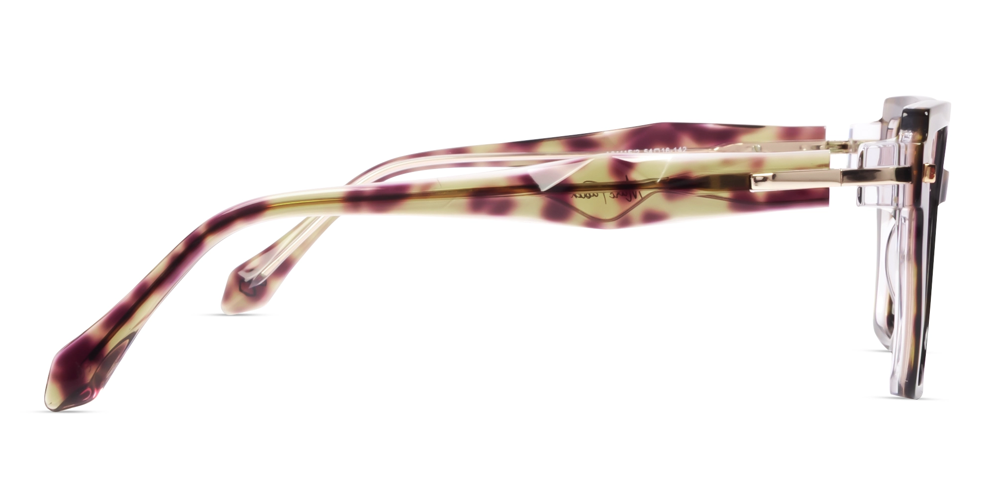 Large Geometric Leopard Prints Acetate Glasses-3